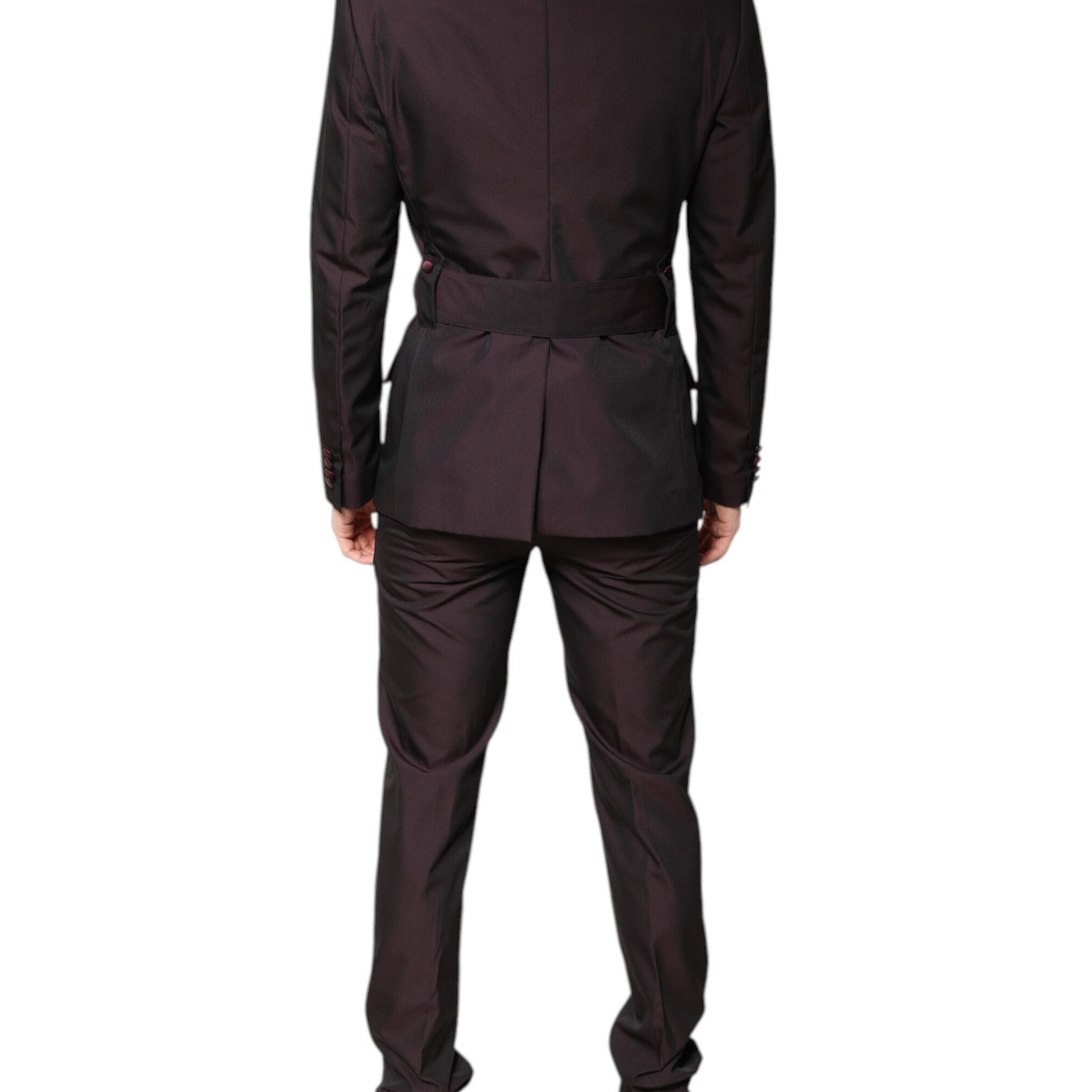 Dolce & Gabbana Maroon Single Breasted Formal 2 Piece Suit