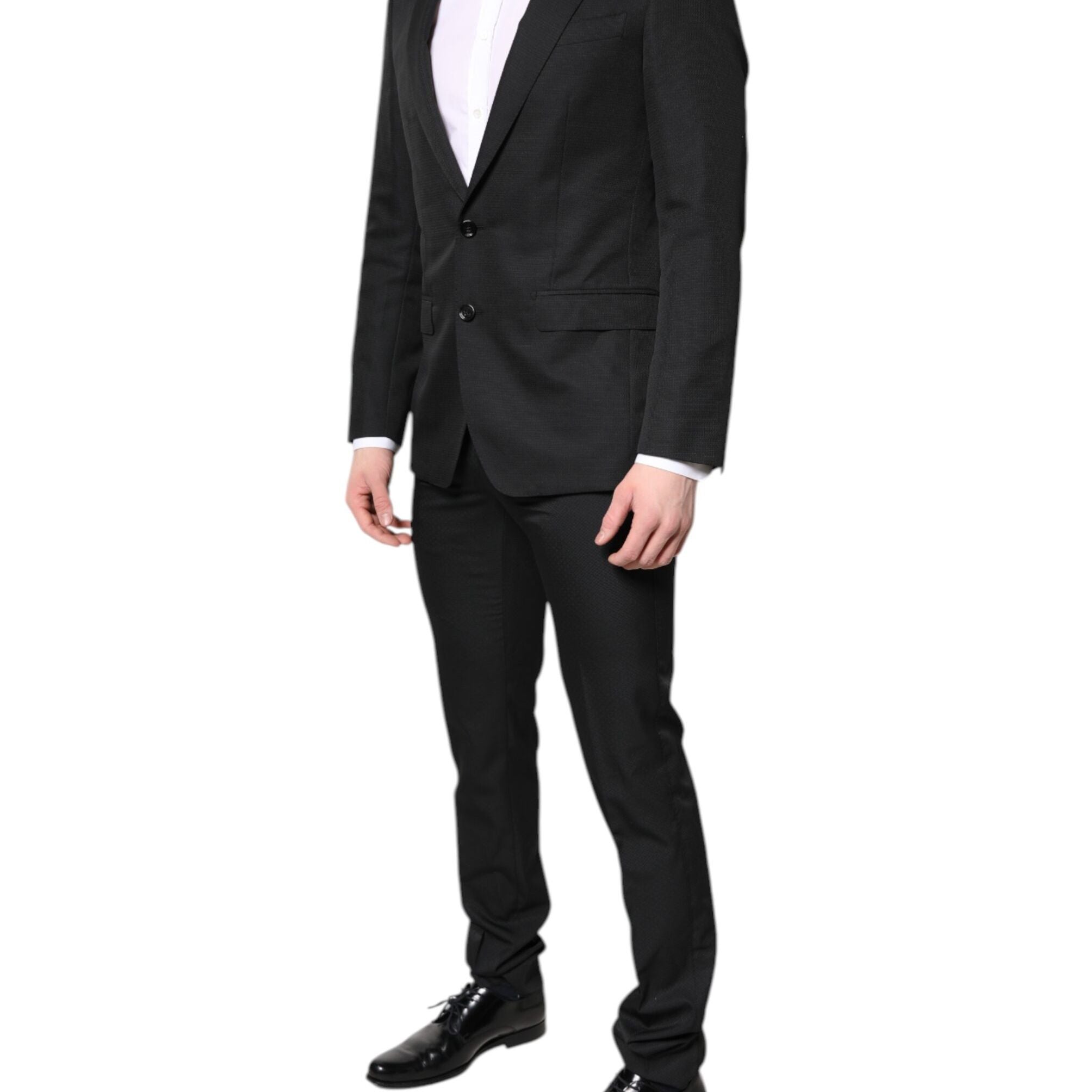 Dolce & Gabbana Black Single Breasted Formal 2 Piece Suit
