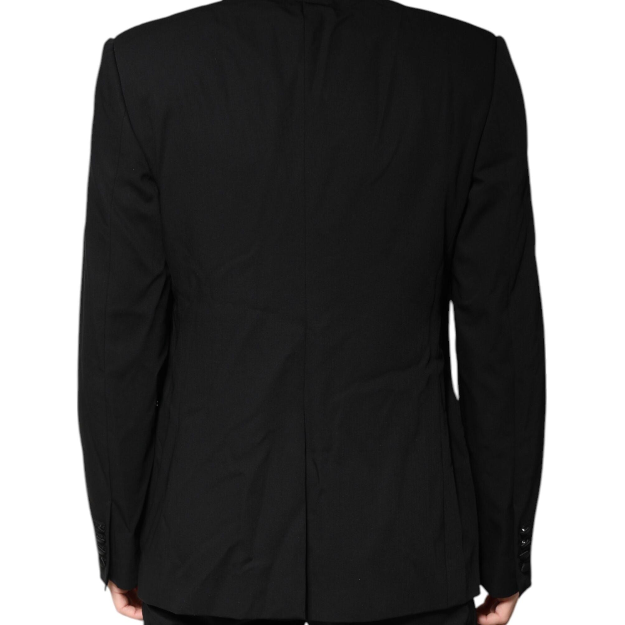 Dolce & Gabbana Black Wool Single Breasted 2 Piece Suit