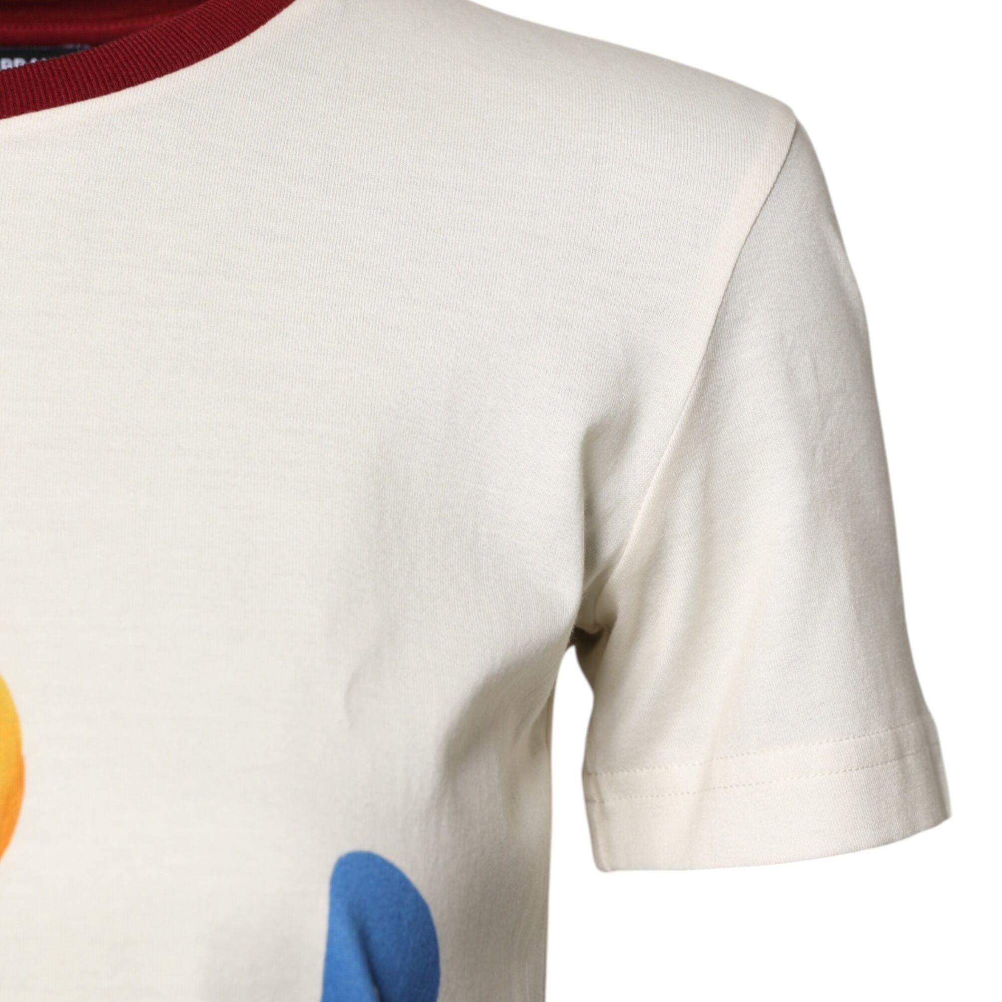Dolce & Gabbana White Cotton Print Short Sleeves Top T-shirt