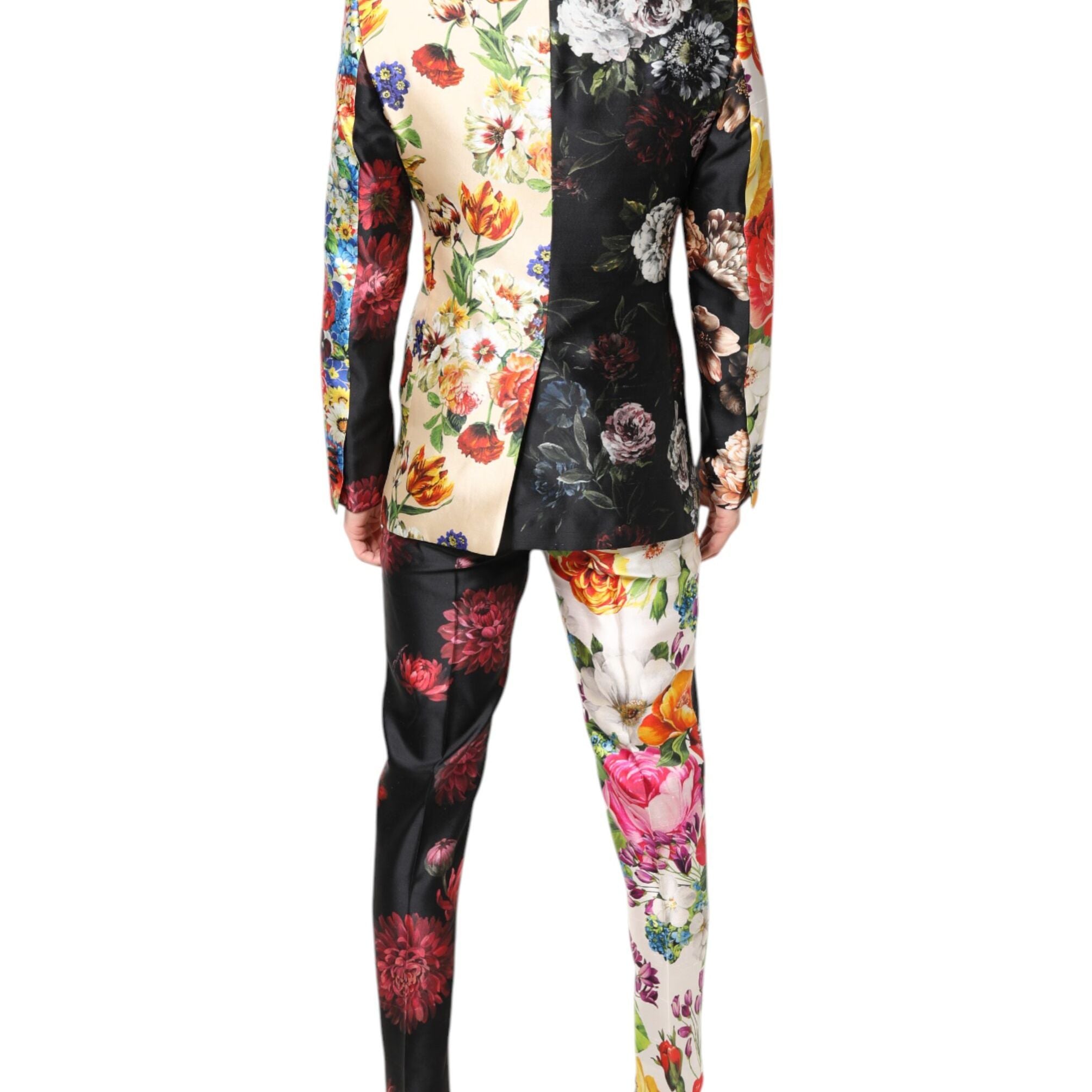 Dolce & Gabbana Multicolor Floral SICILIA Silk 3 Piece Suit