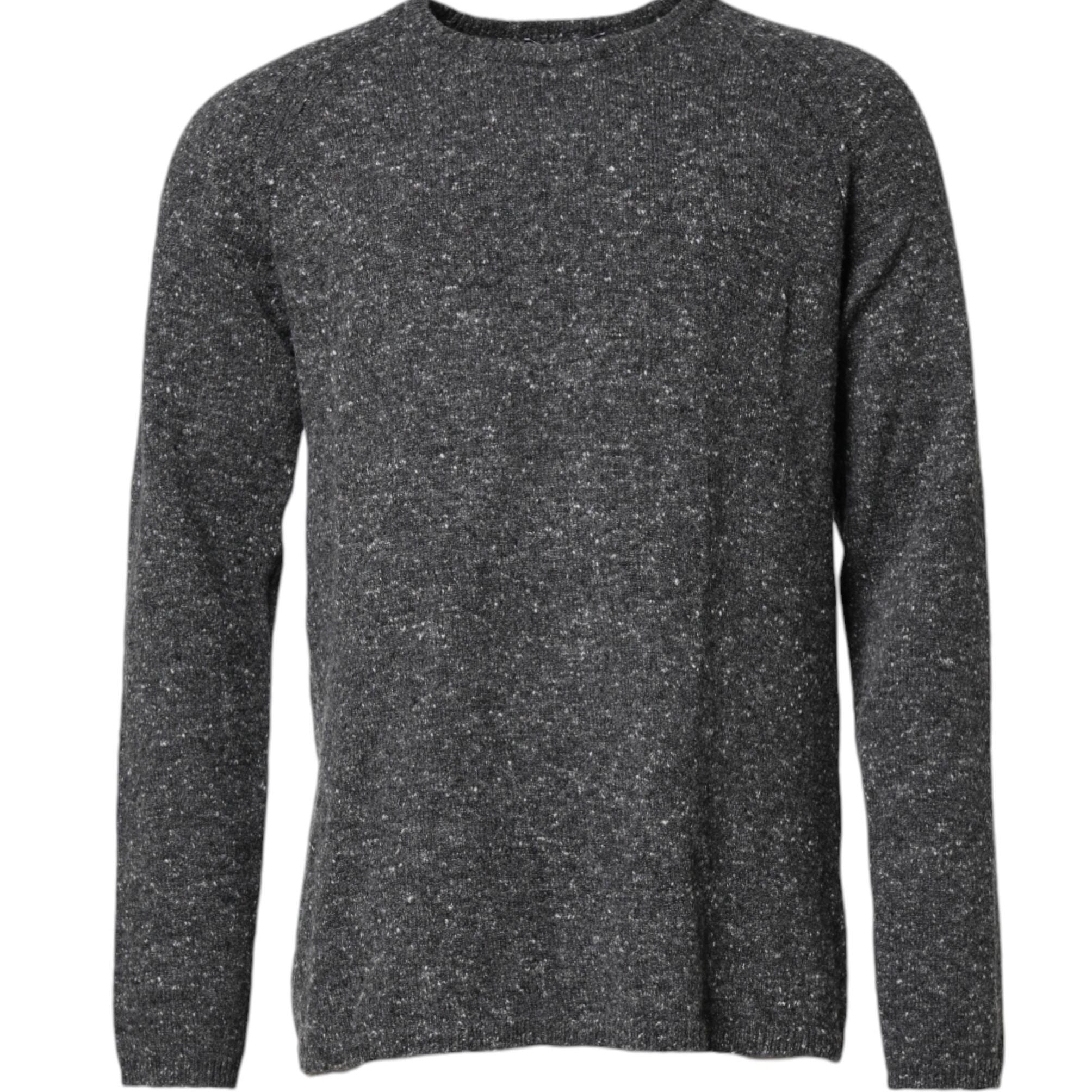 Dolce & Gabbana Gray Wool Knitted Round Neck Pullover Sweater