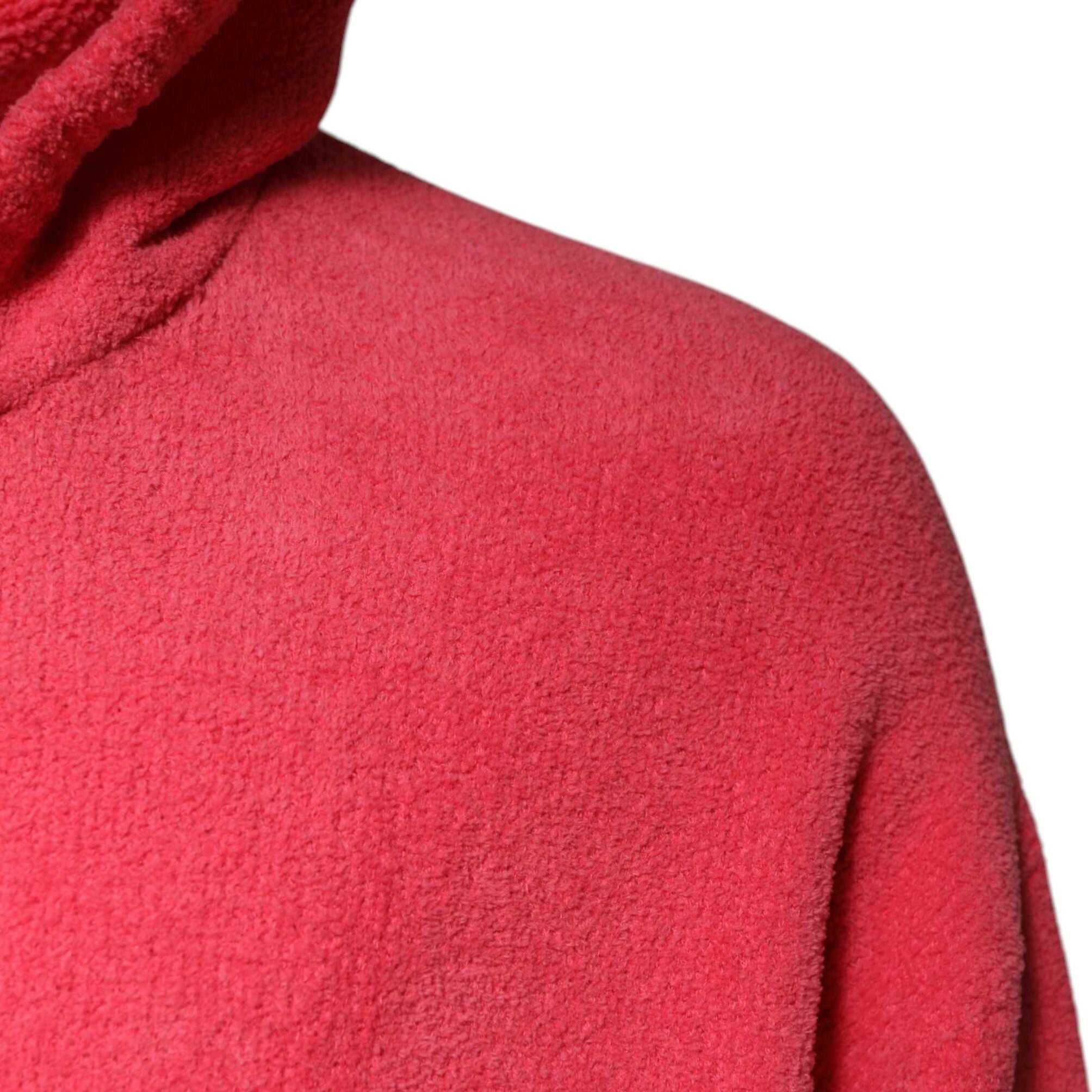 Dolce & Gabbana Red Cotton Knit Hooded Men Pullover Sweater