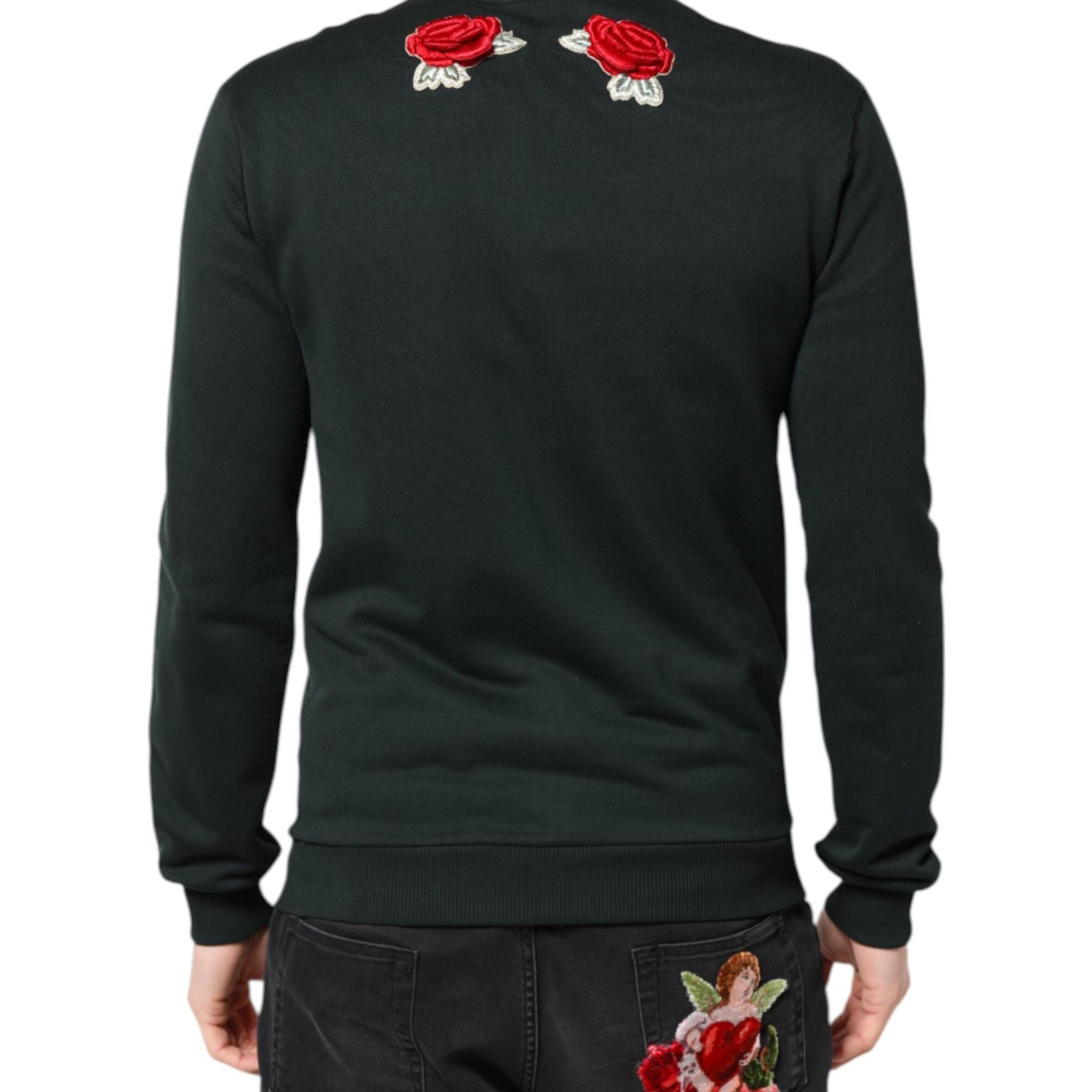 Dolce & Gabbana Black Sequined Embellished Pullover Sweater