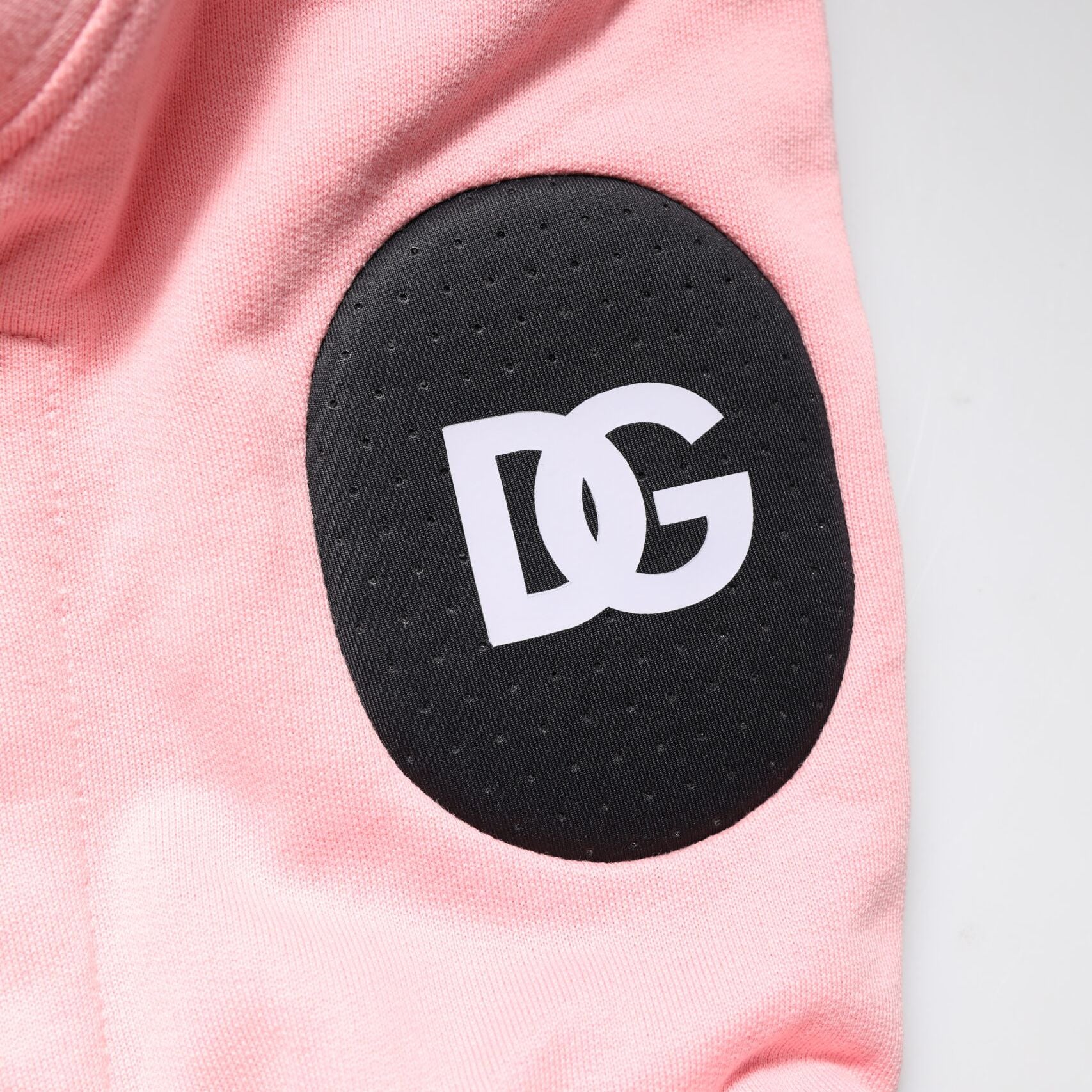 Dolce & Gabbana Pink Cotton Hooded Men Sportswear Vest Sweater