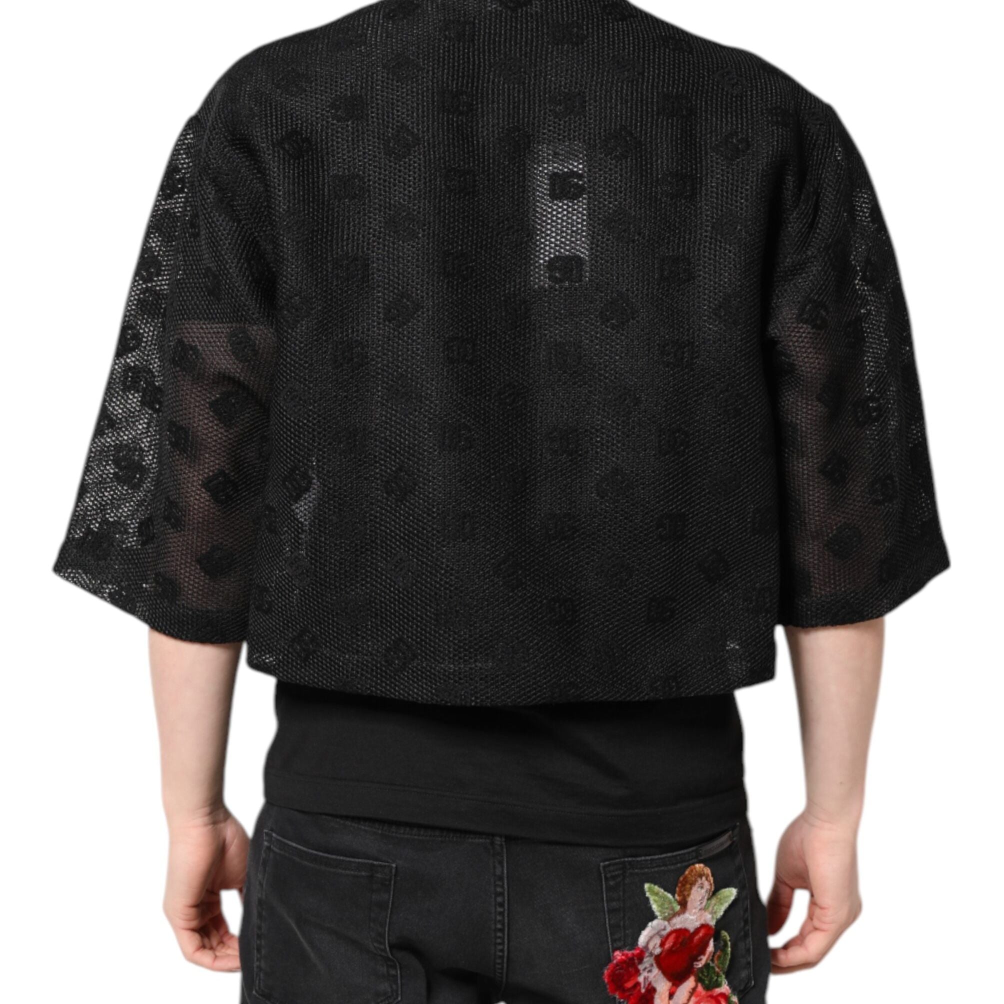 Dolce & Gabbana Black See Through Logo Short Sleeves T-shirt