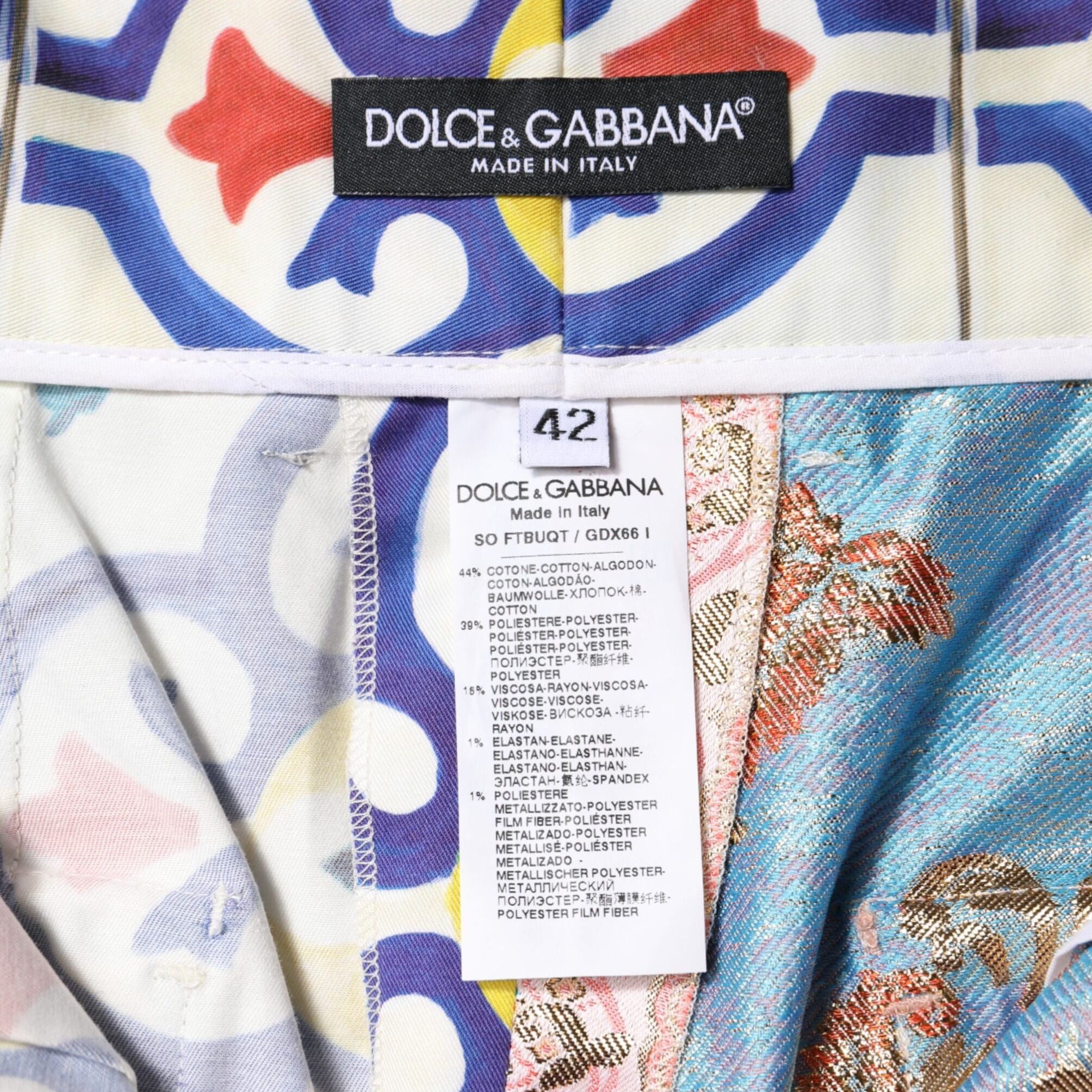 Dolce & Gabbana Multicolor High Waist Women Hot Pants Shorts