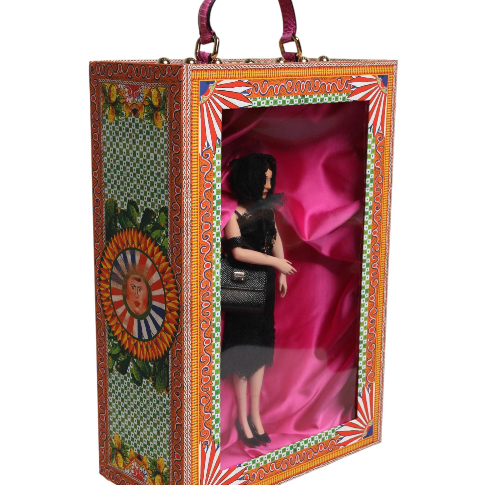 Dolce & Gabbana Black Dress Ceramic Porcelain Fashion Leather Sicily Dolls