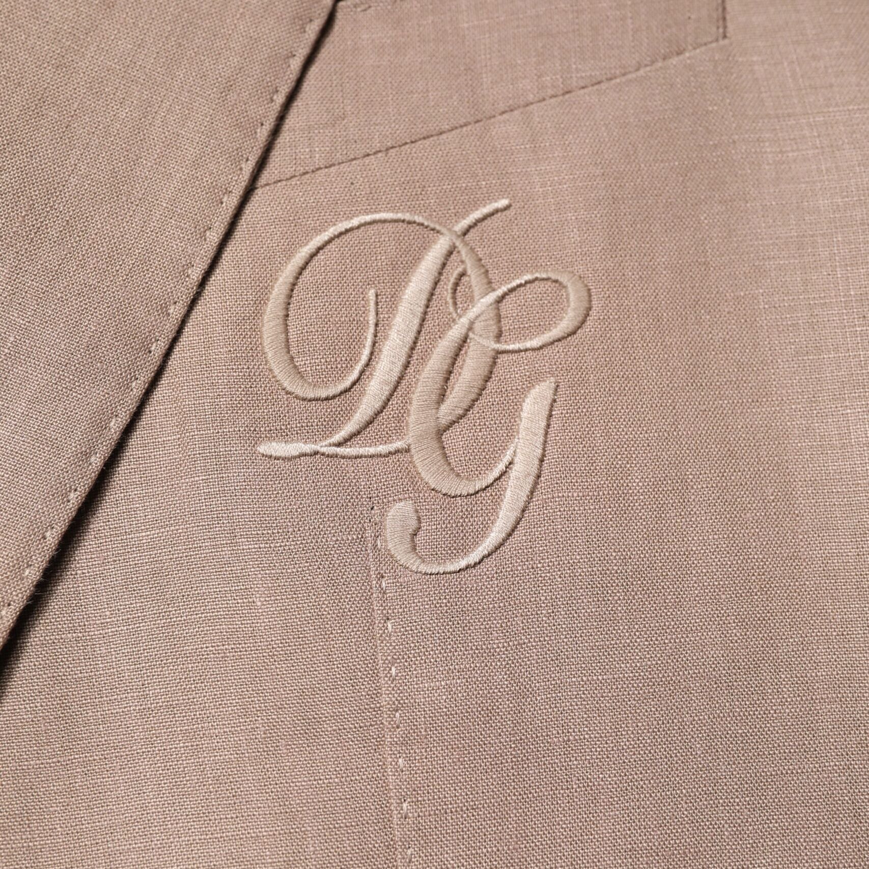 Dolce & Gabbana Beige TAORMINA Single Breasted Coat Blazer