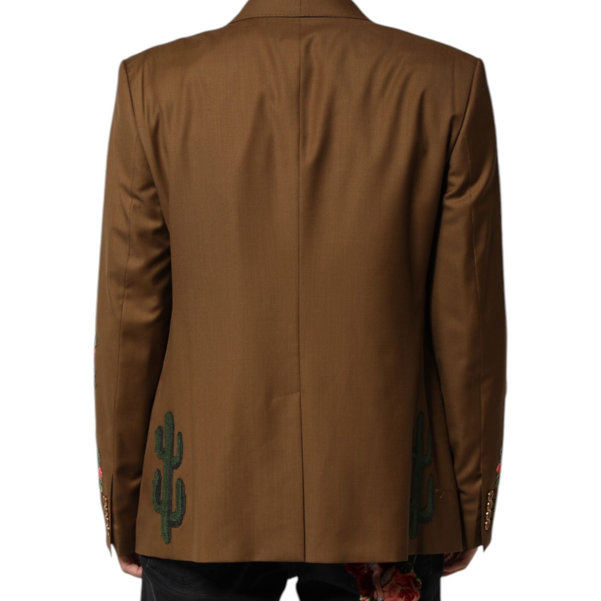 Dolce & Gabbana Brown MARTINI Single Breasted Coat Blazer