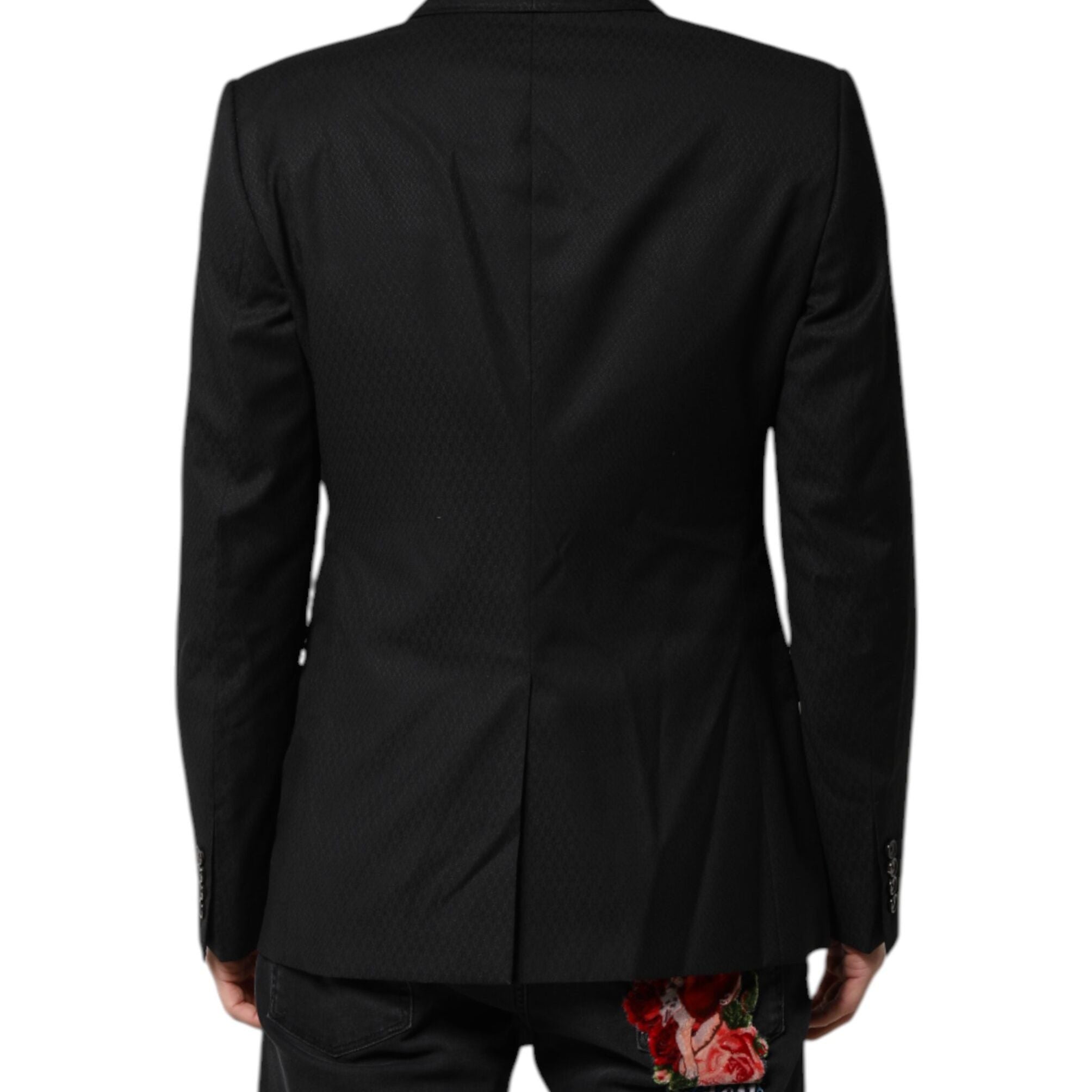 Dolce & Gabbana Black GOLD Single Breasted Suit Coat Blazer
