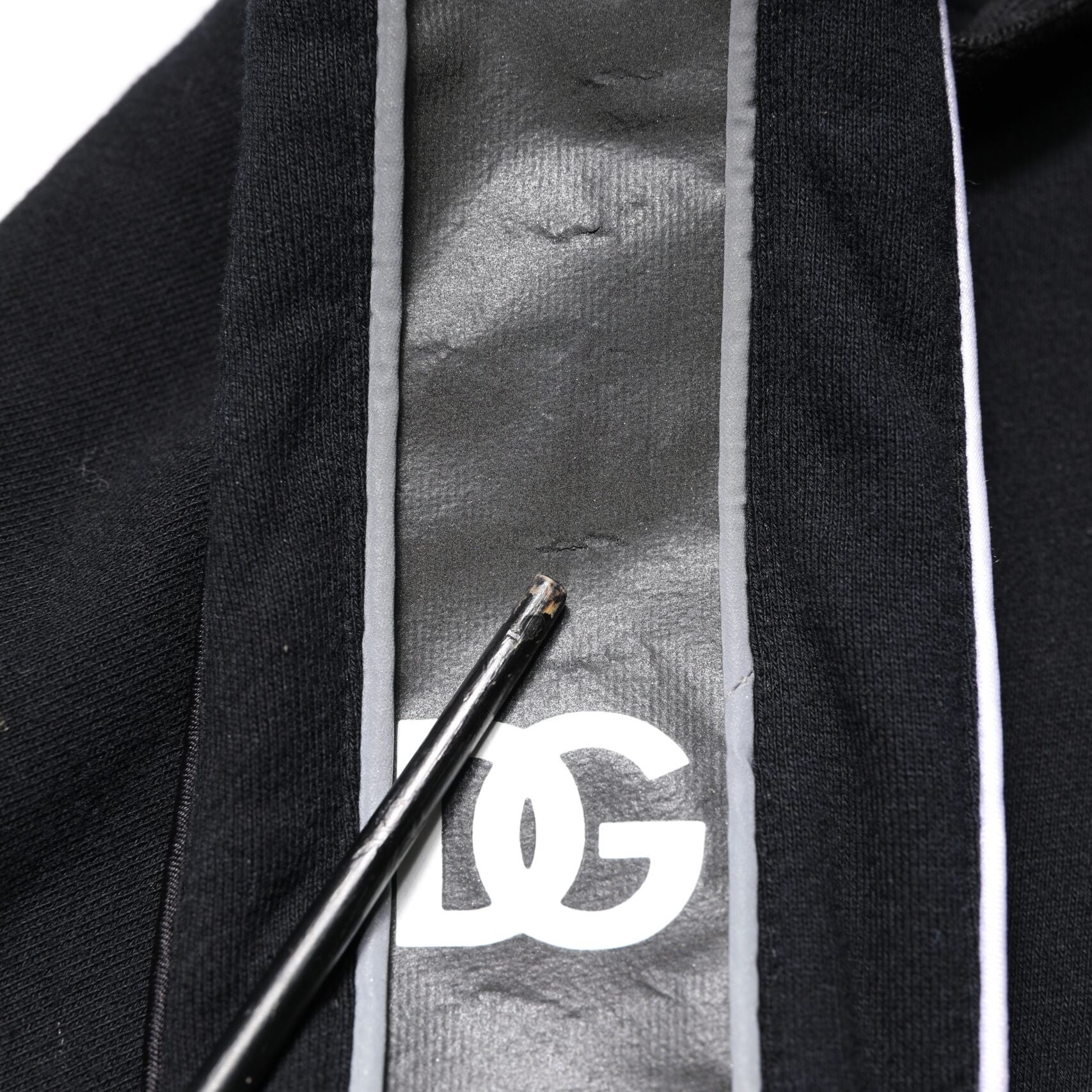 Dolce & Gabbana Black Cotton Logo Hooded Sweatshirt Sweater