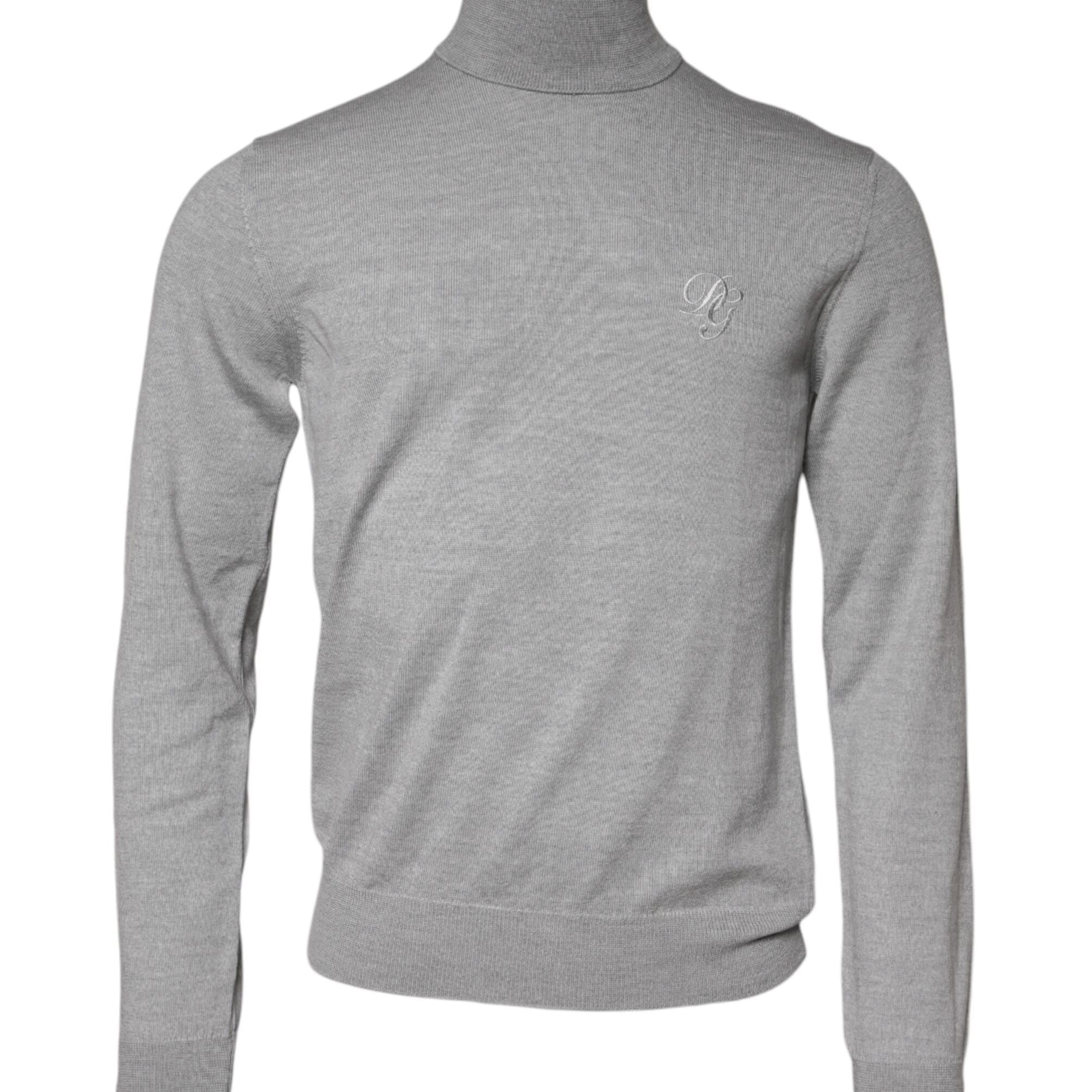 Dolce & Gabbana Gray Wool Knitted Men Pullover Sweater