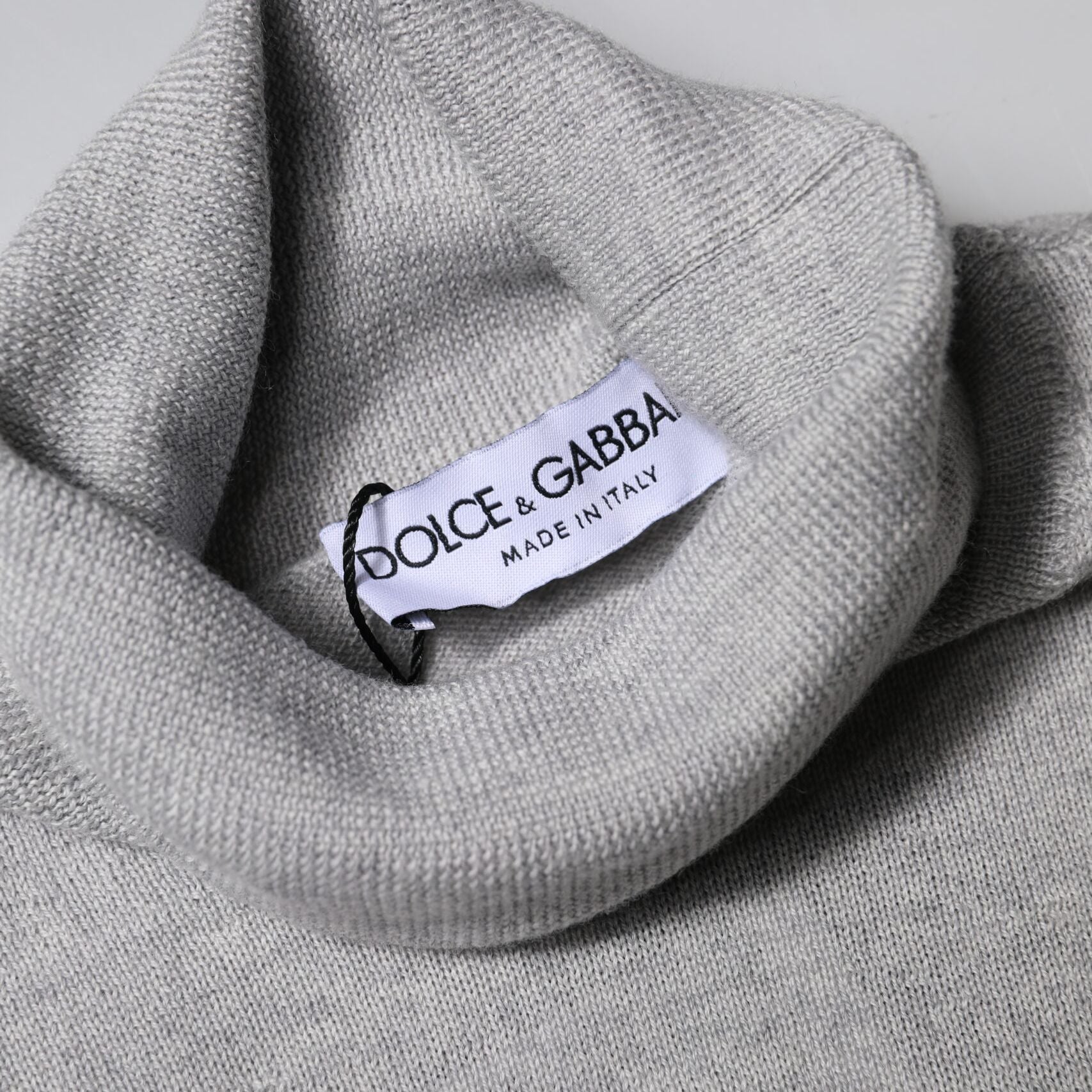 Dolce & Gabbana Gray Wool Knitted Men Pullover Sweater