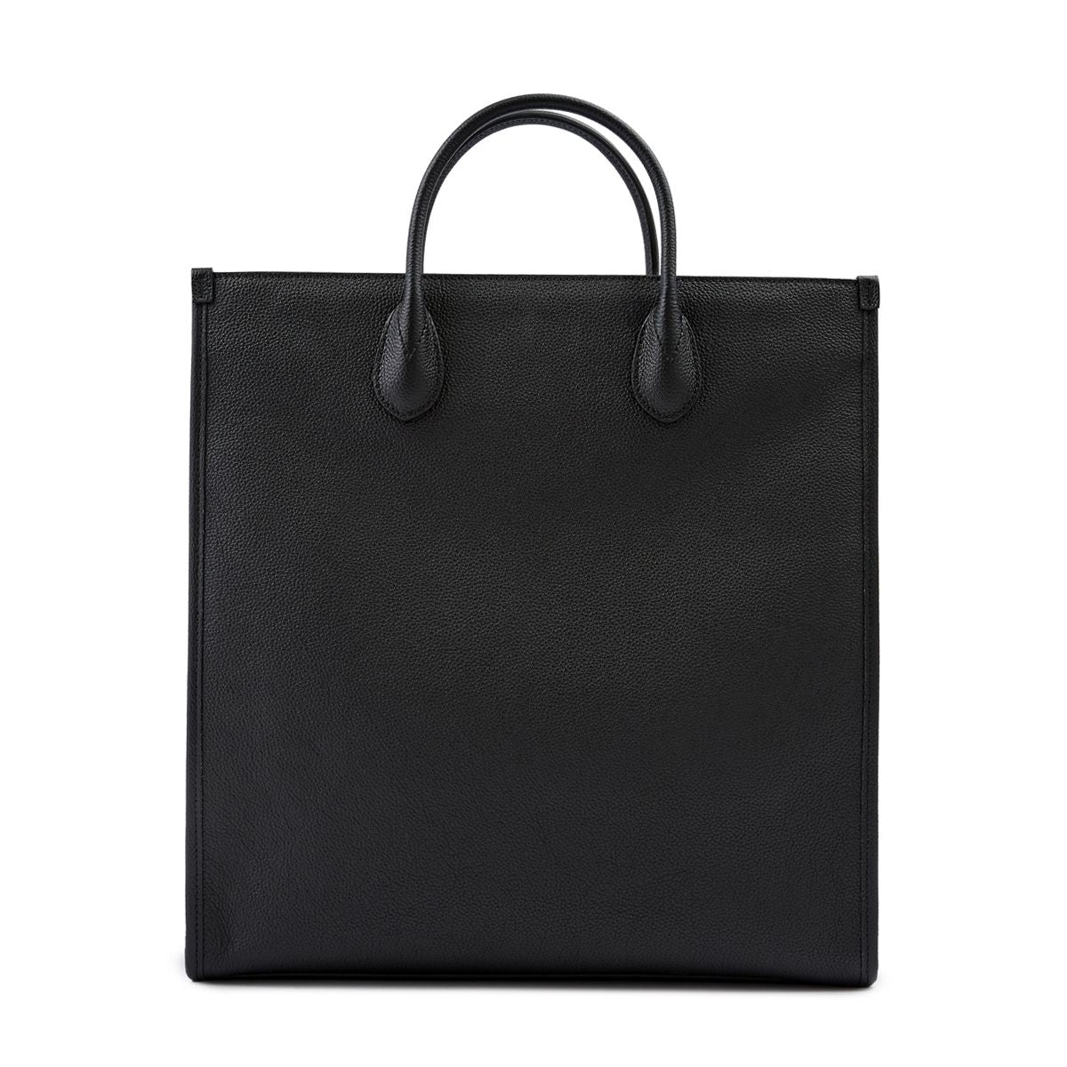 Gucci Black Leather Logo Medium Tote Bag