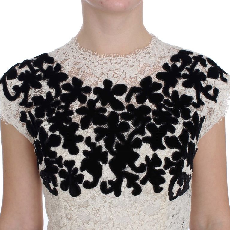 Dolce & Gabbana Floral Lace Ricamo Long Ball Maxi Dress