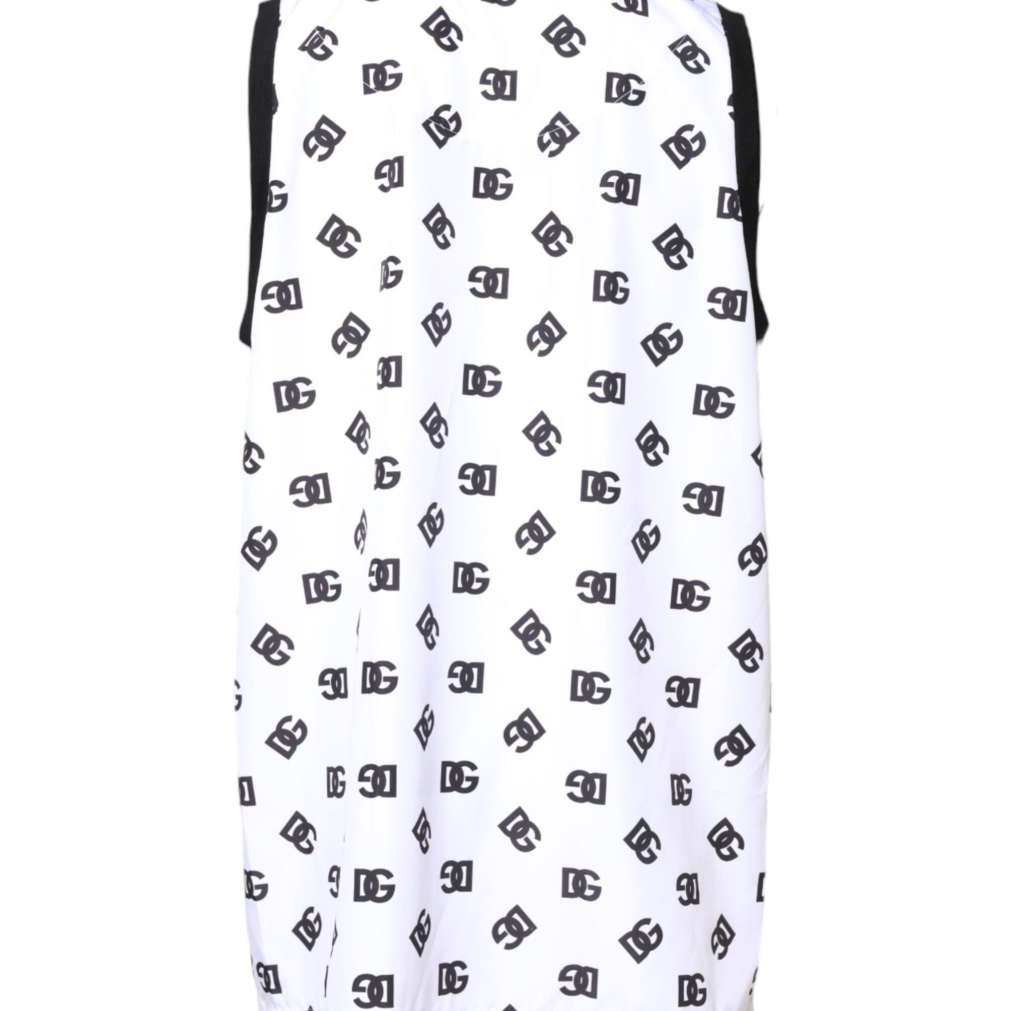 Dolce & Gabbana White Polyester Sleeveless DG Logo T-shirt