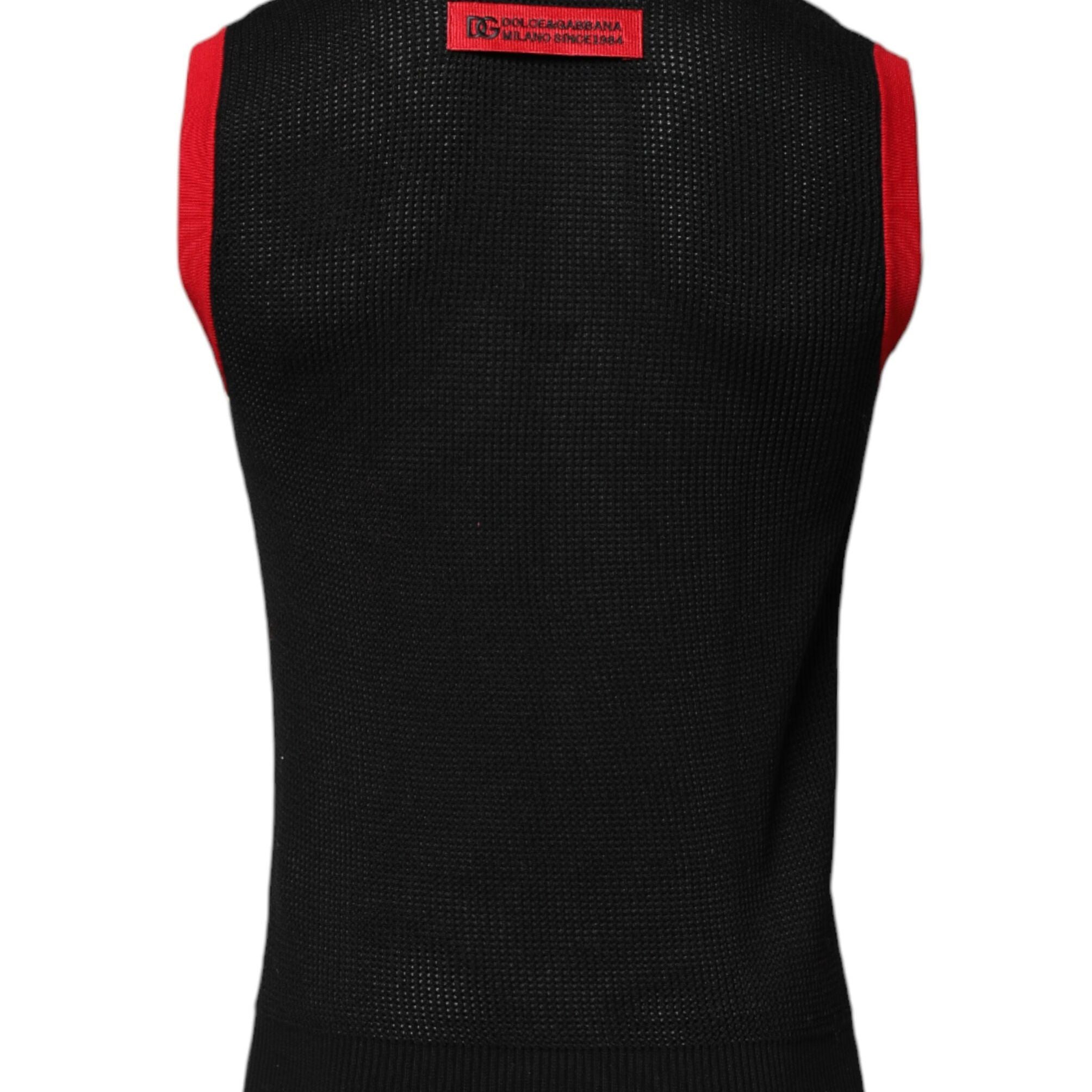 Dolce & Gabbana Black Cotton Slim Fit Round Neck T-shirt