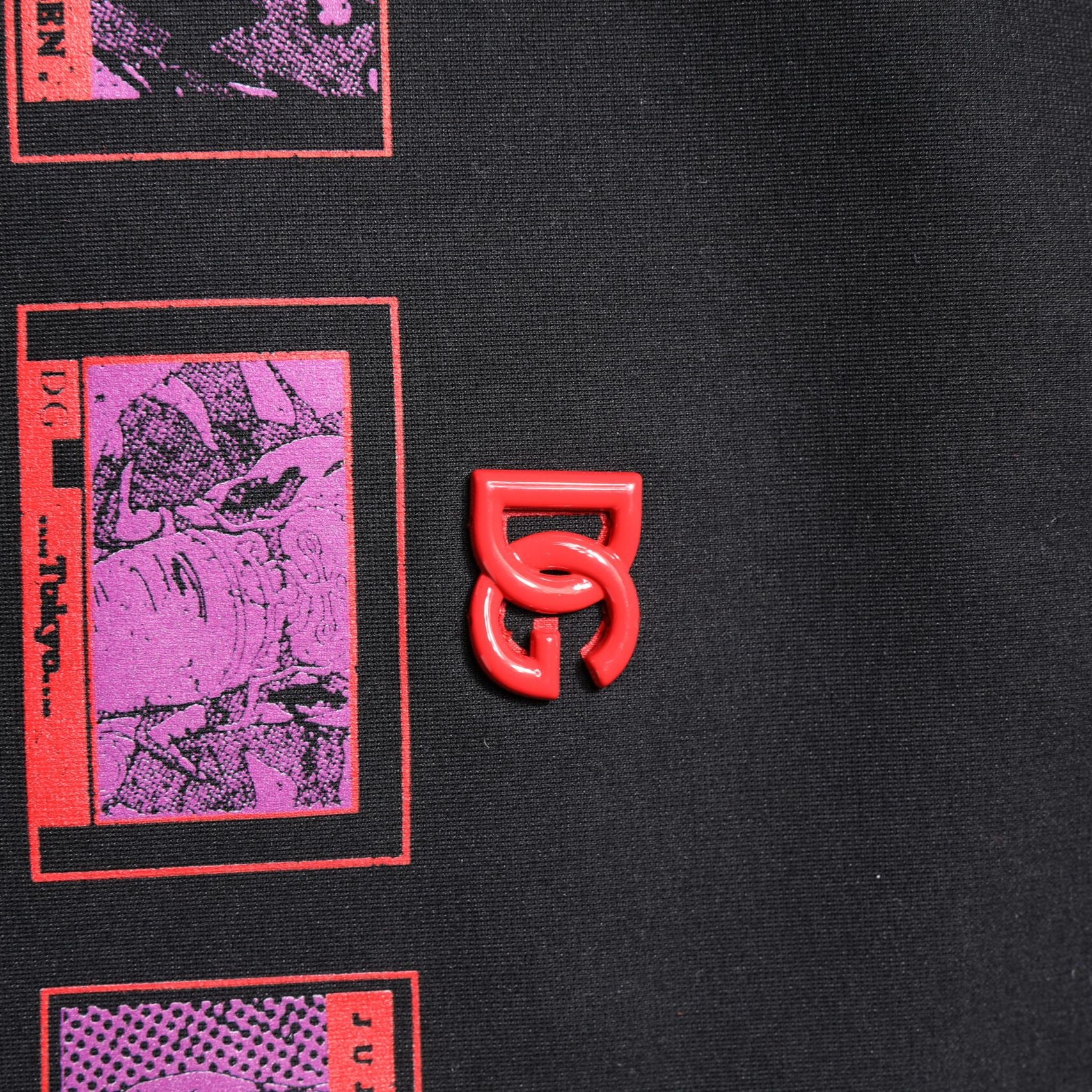 Dolce & Gabbana Black Cotton Graphic Print Crew Neck T-shirt