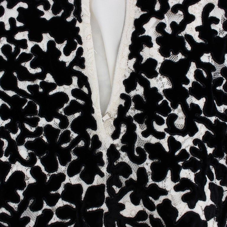 Dolce & Gabbana Floral Lace Ricamo Long Ball Maxi Dress