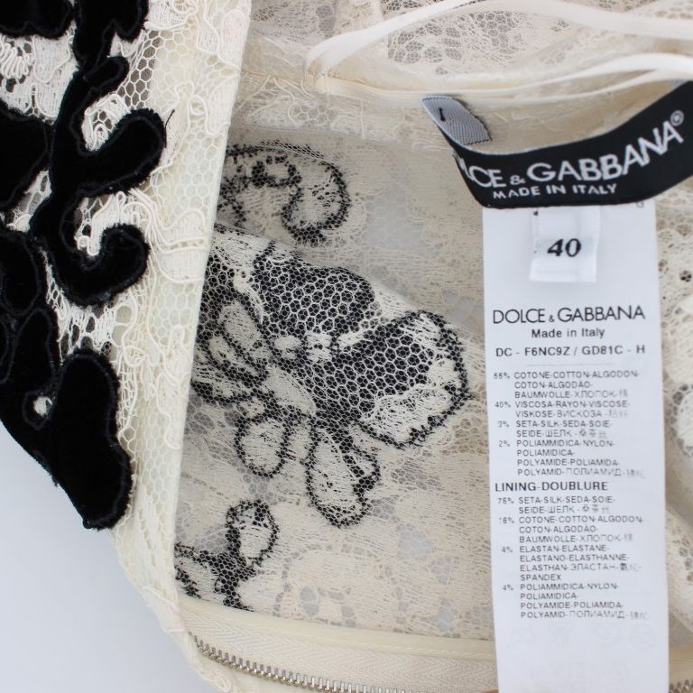Dolce & Gabbana Floral Lace Ricamo Long Ball Maxi Dress