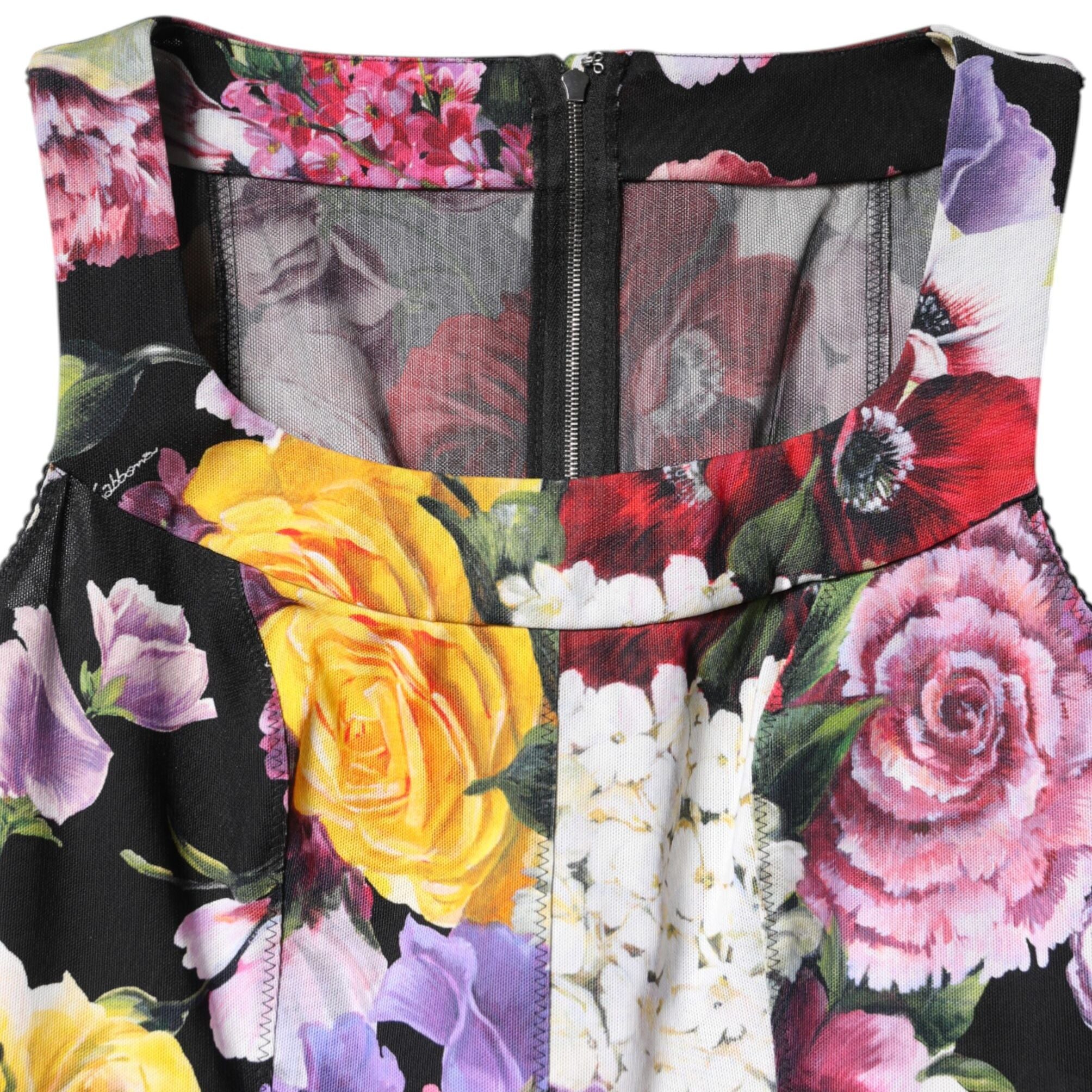 Dolce & Gabbana Multicolor Ortensia Patchwork Sheath Dress
