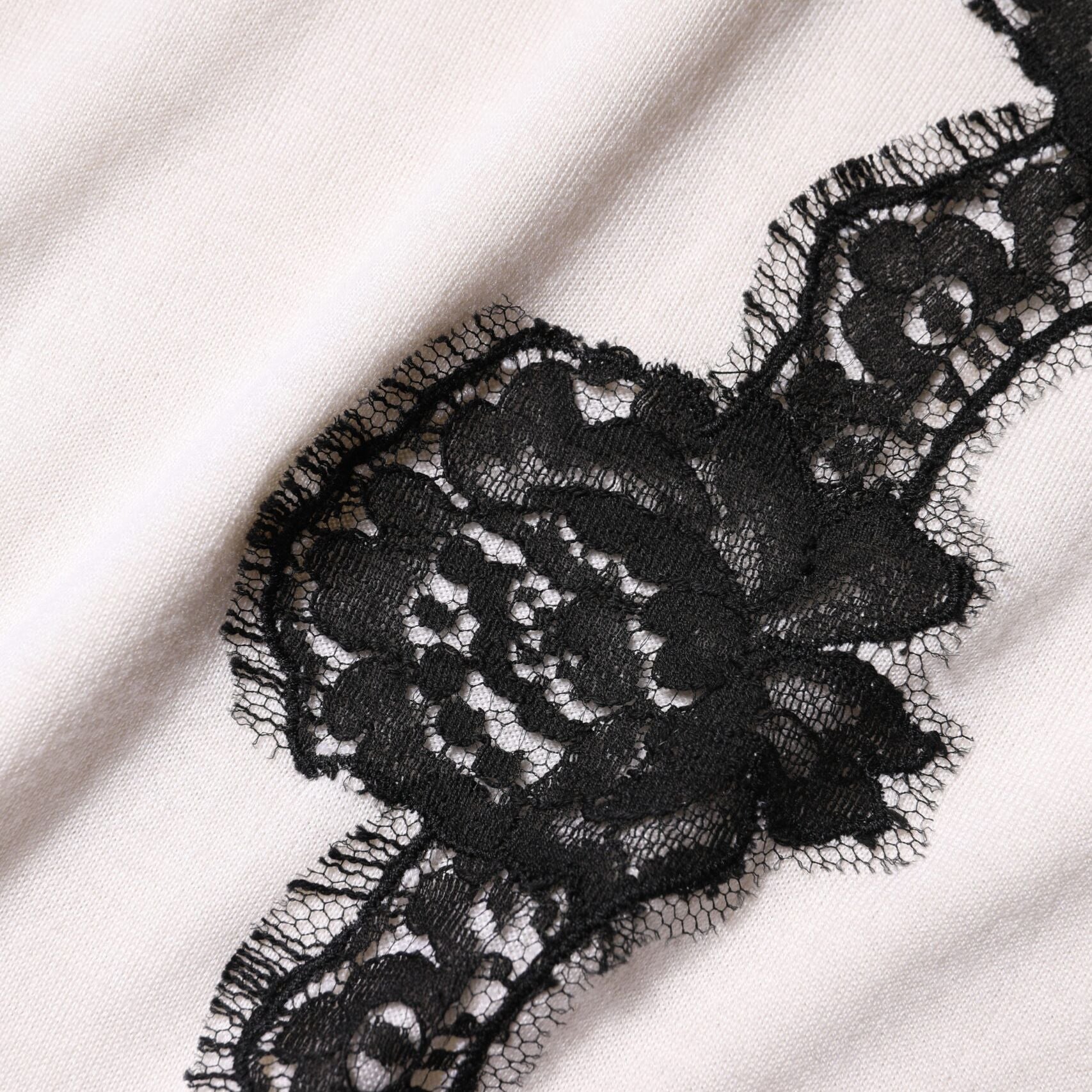 Dolce & Gabbana White Cashmere Floral Lace Detailing Tank Top
