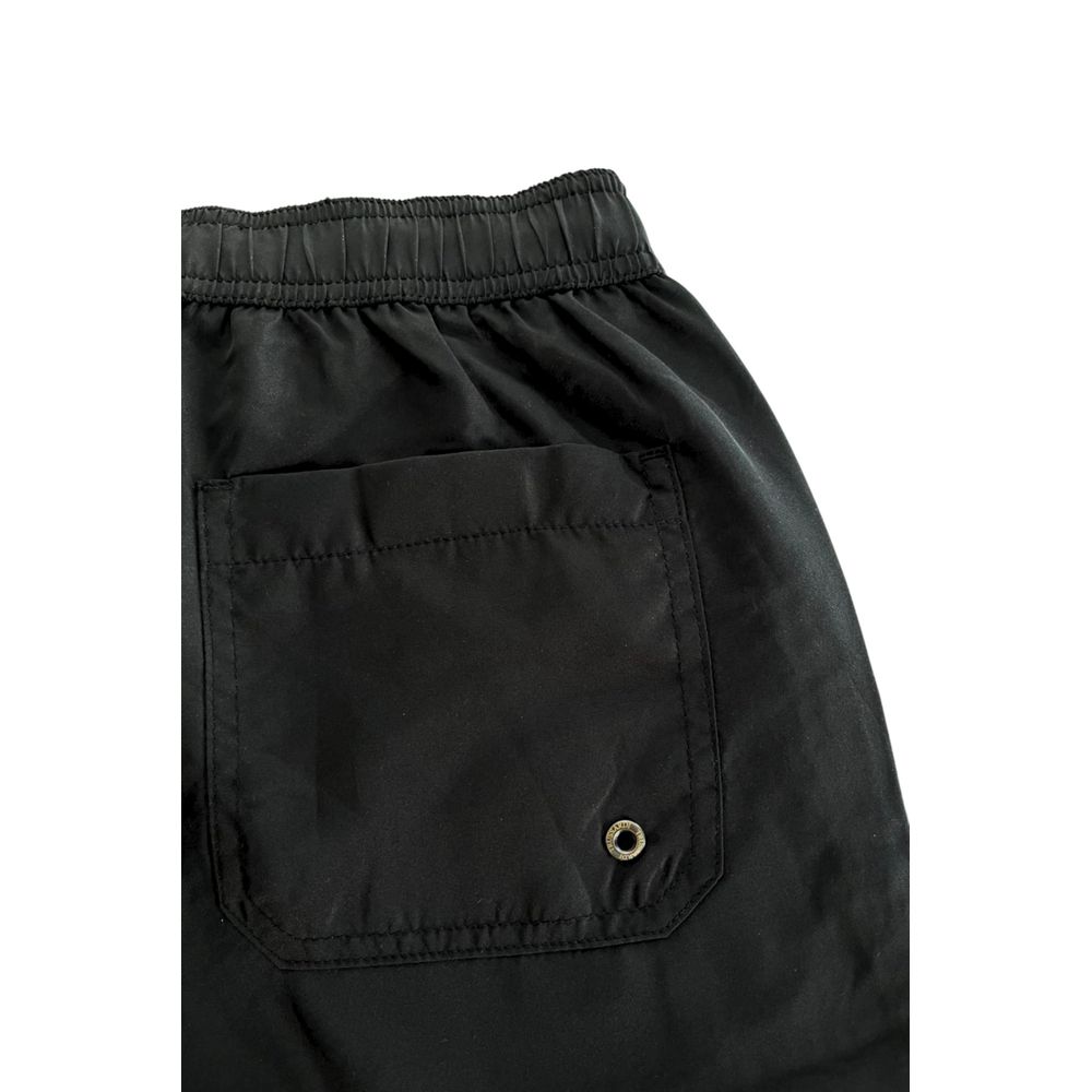 Trussardi Beachwear Black Polyester Men's Swim Short