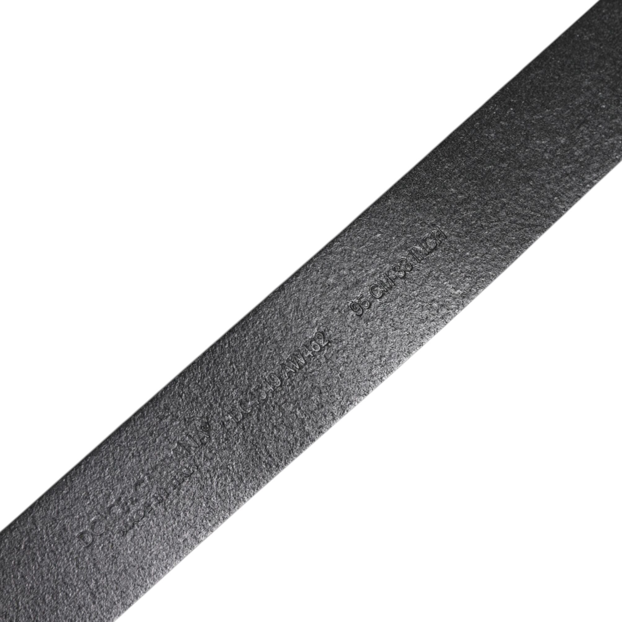 Dolce & Gabbana Black Classic Leather Metal Buckle Belt