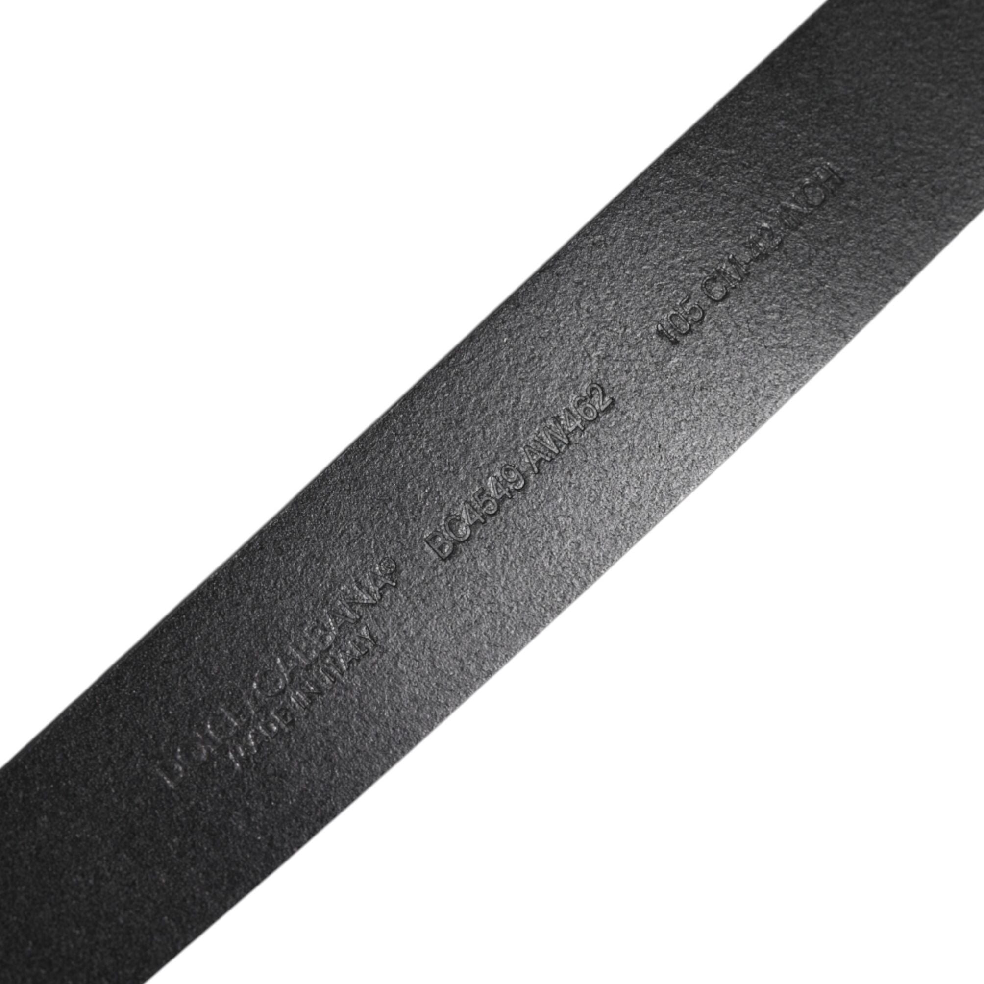 Dolce & Gabbana Black Classic Leather Metal Buckle Belt