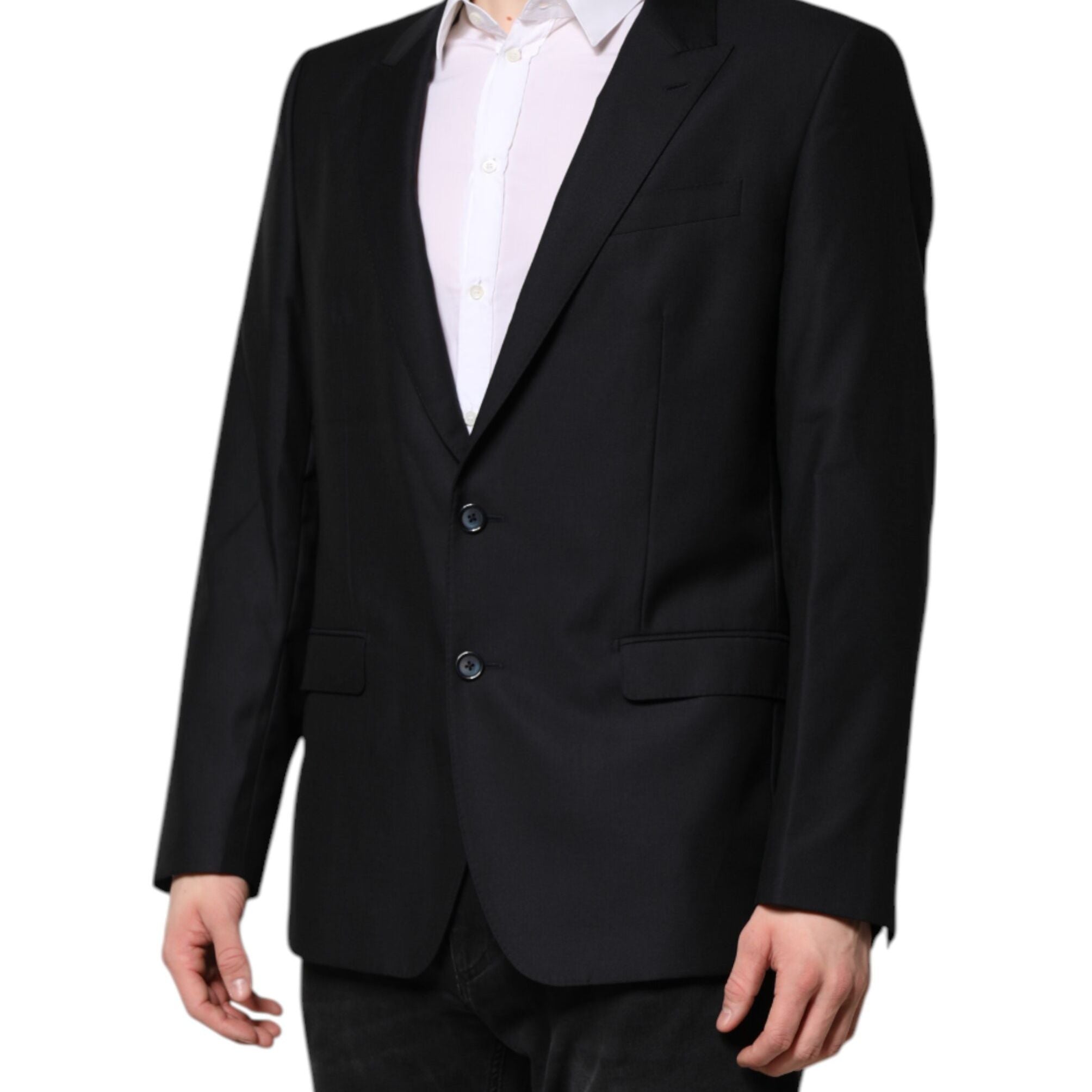 Dolce & Gabbana Dark Blue MARTINI Wool Blazer Coat Jacket