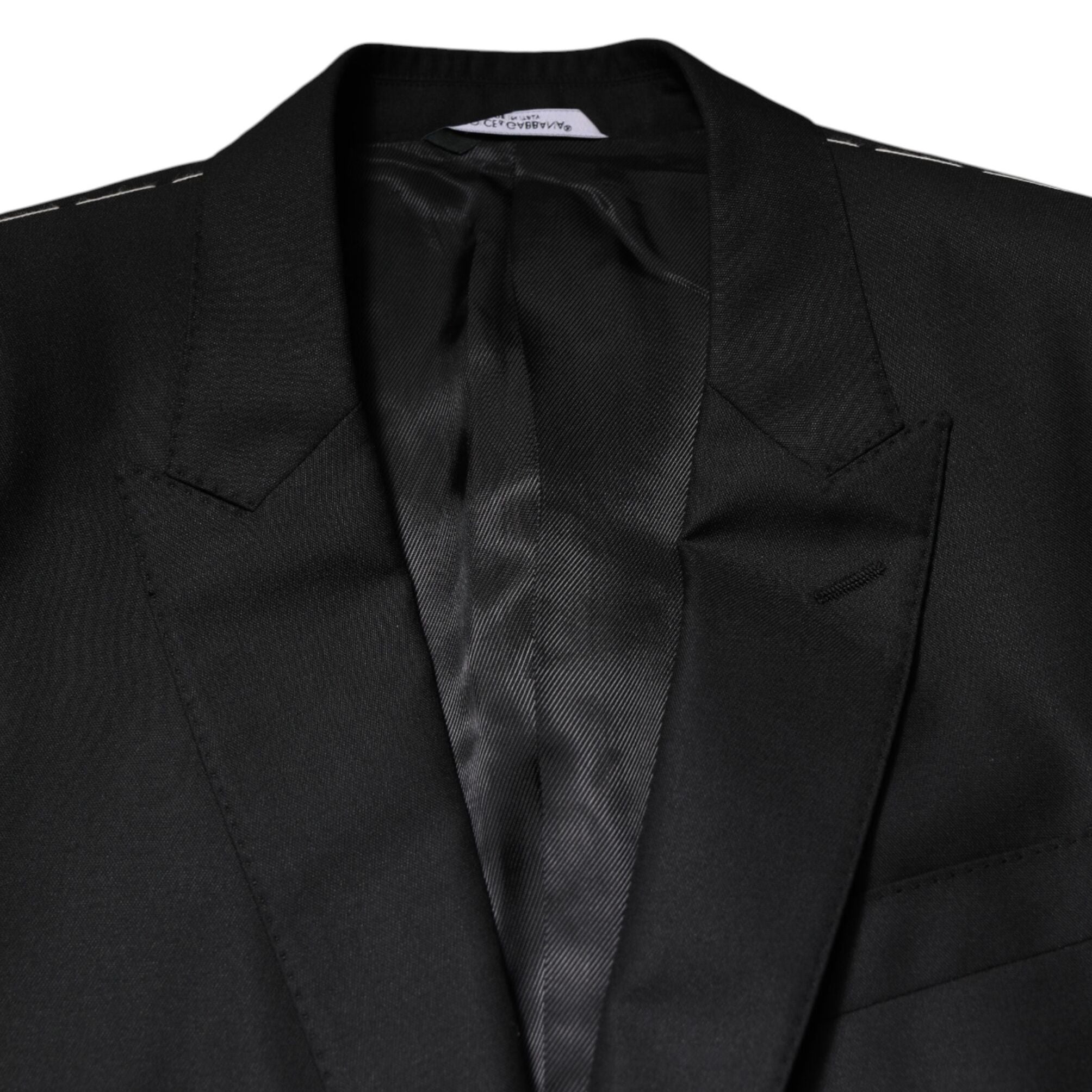 Dolce & Gabbana Black Single Breasted Suit 2 Piece Jacket