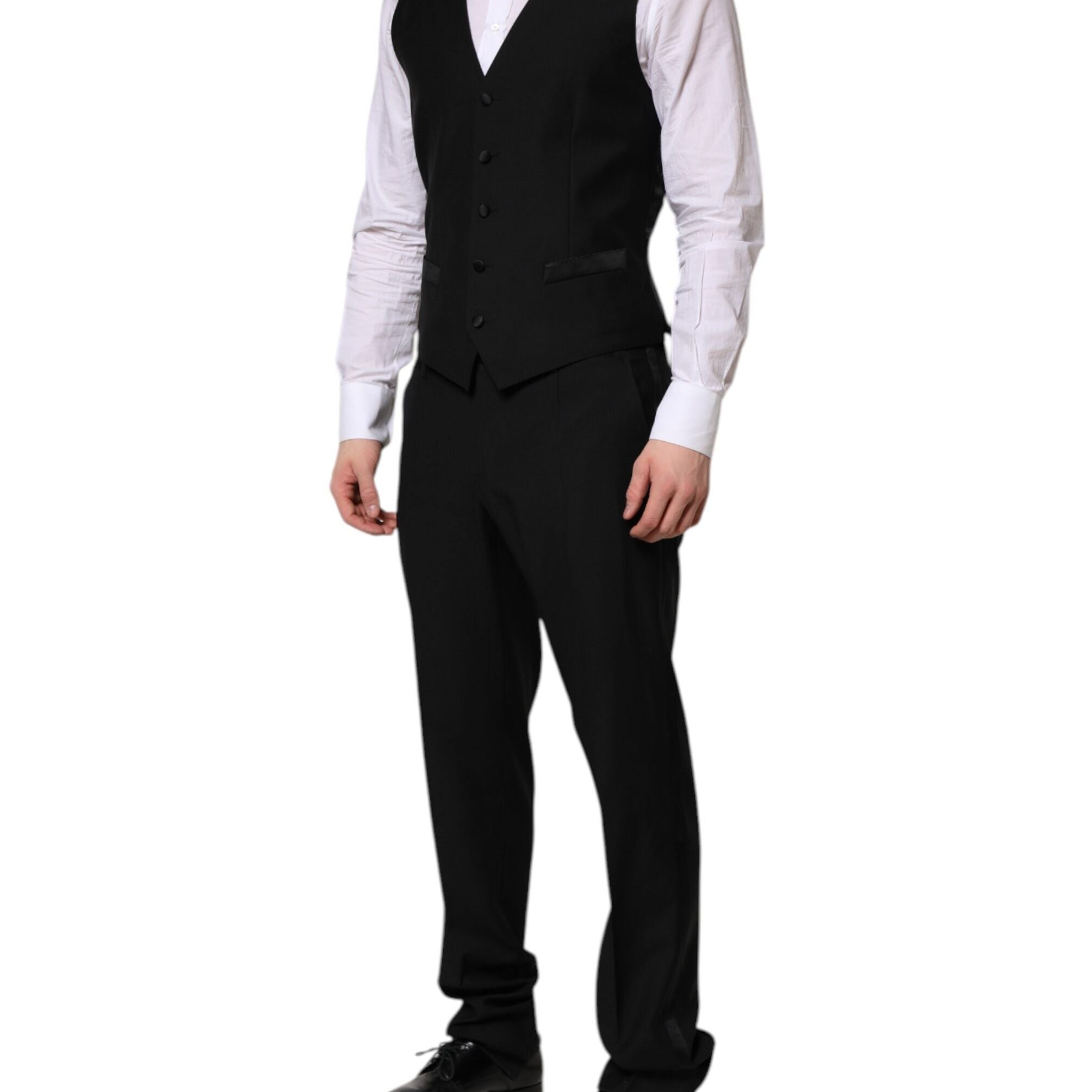 Dolce & Gabbana Black MARTINI Crystal Embellished 3 Pc Suit