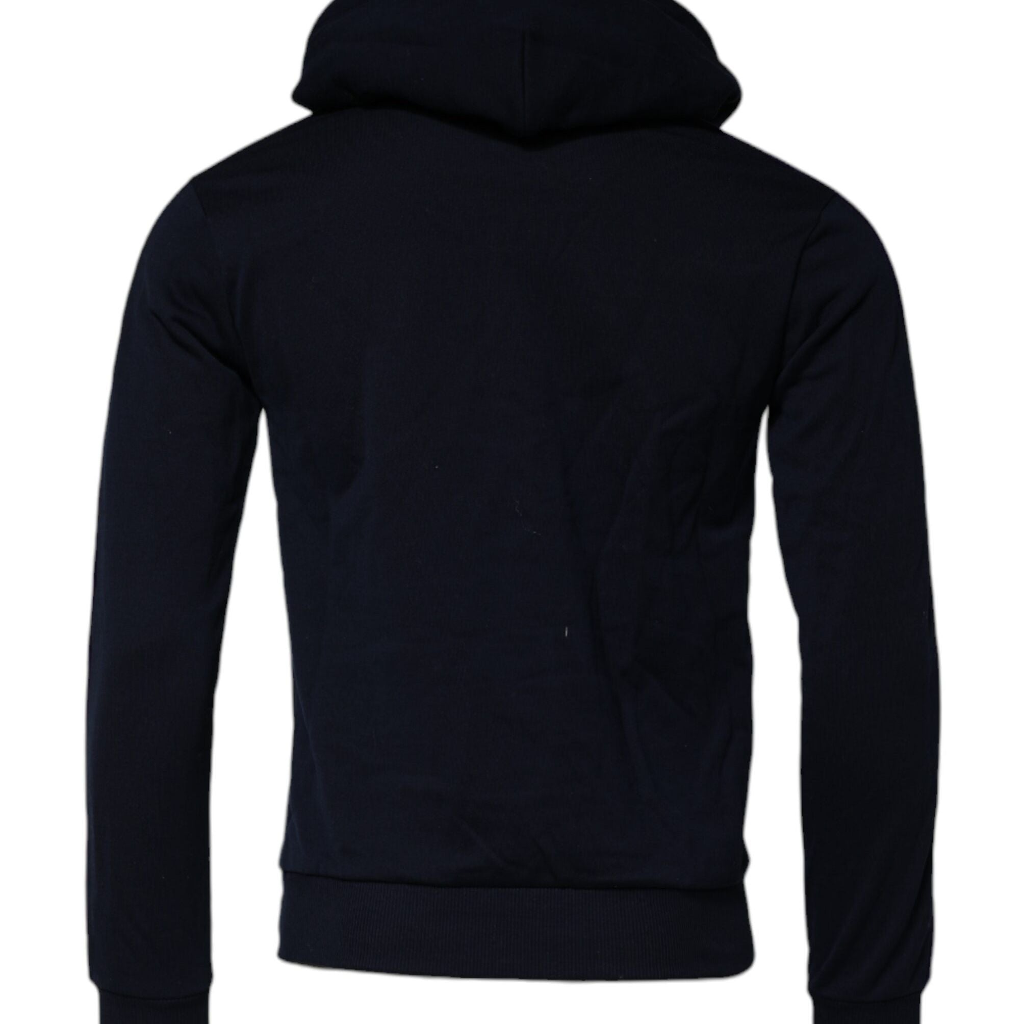 Dolce & Gabbana Black Crown Cotton Hooded Sweatshirt Sweater