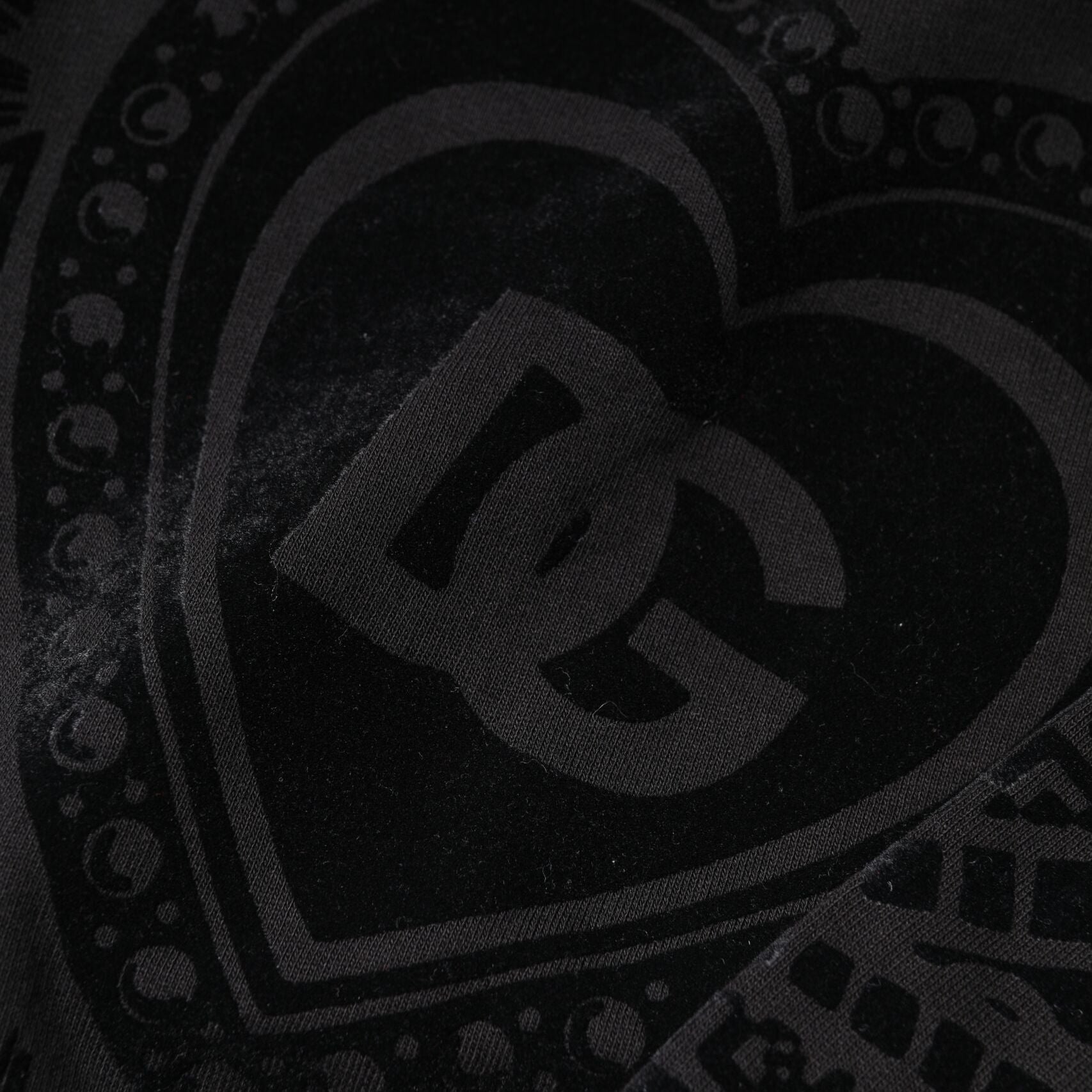 Dolce & Gabbana Black Printed Crew Neck Sweatshirt Sweater