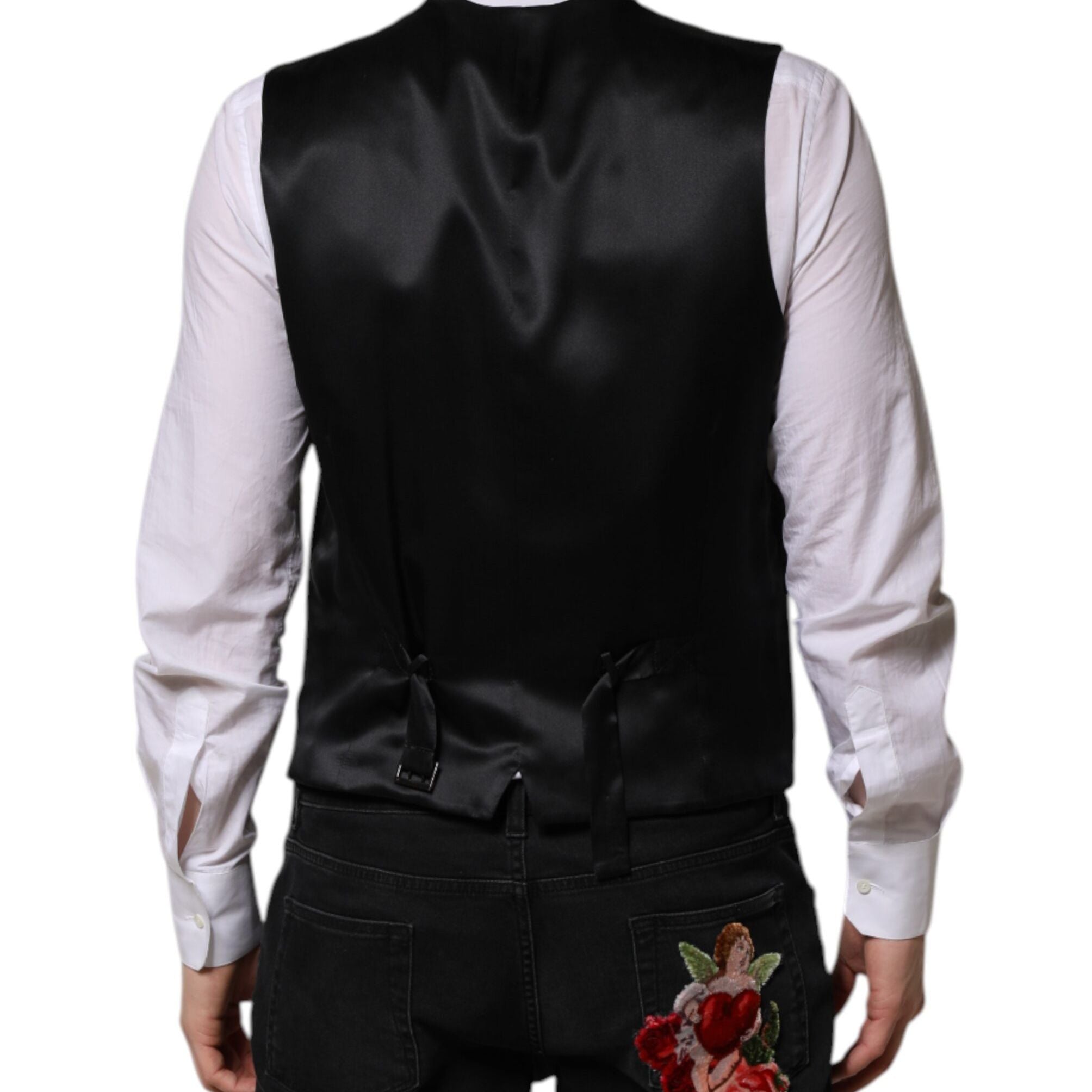 Dolce & Gabbana Dark Brown Dress Formal Men Waistcoat Vest