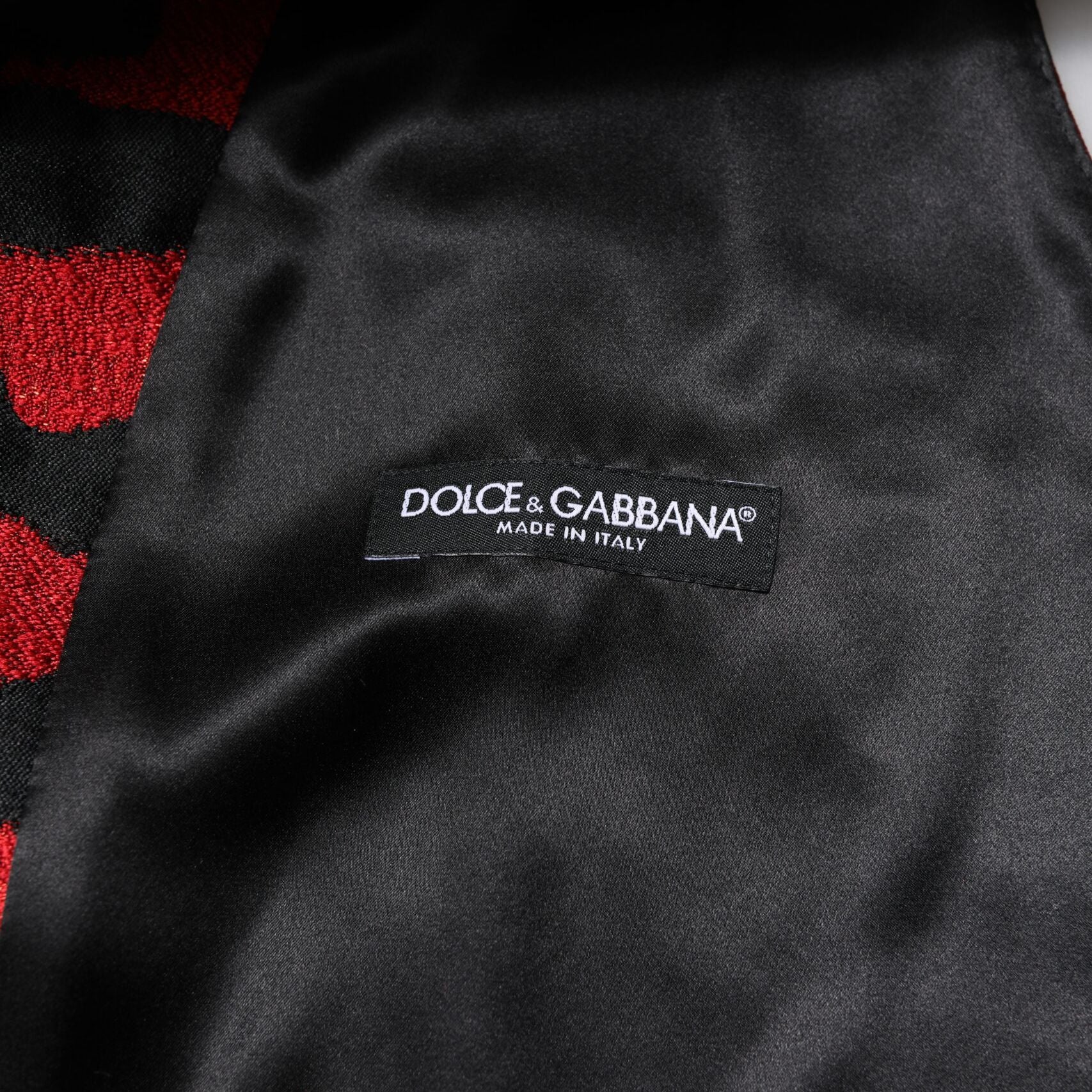 Dolce & Gabbana Red Black Stripe Dress Formal Waistcoat Vest