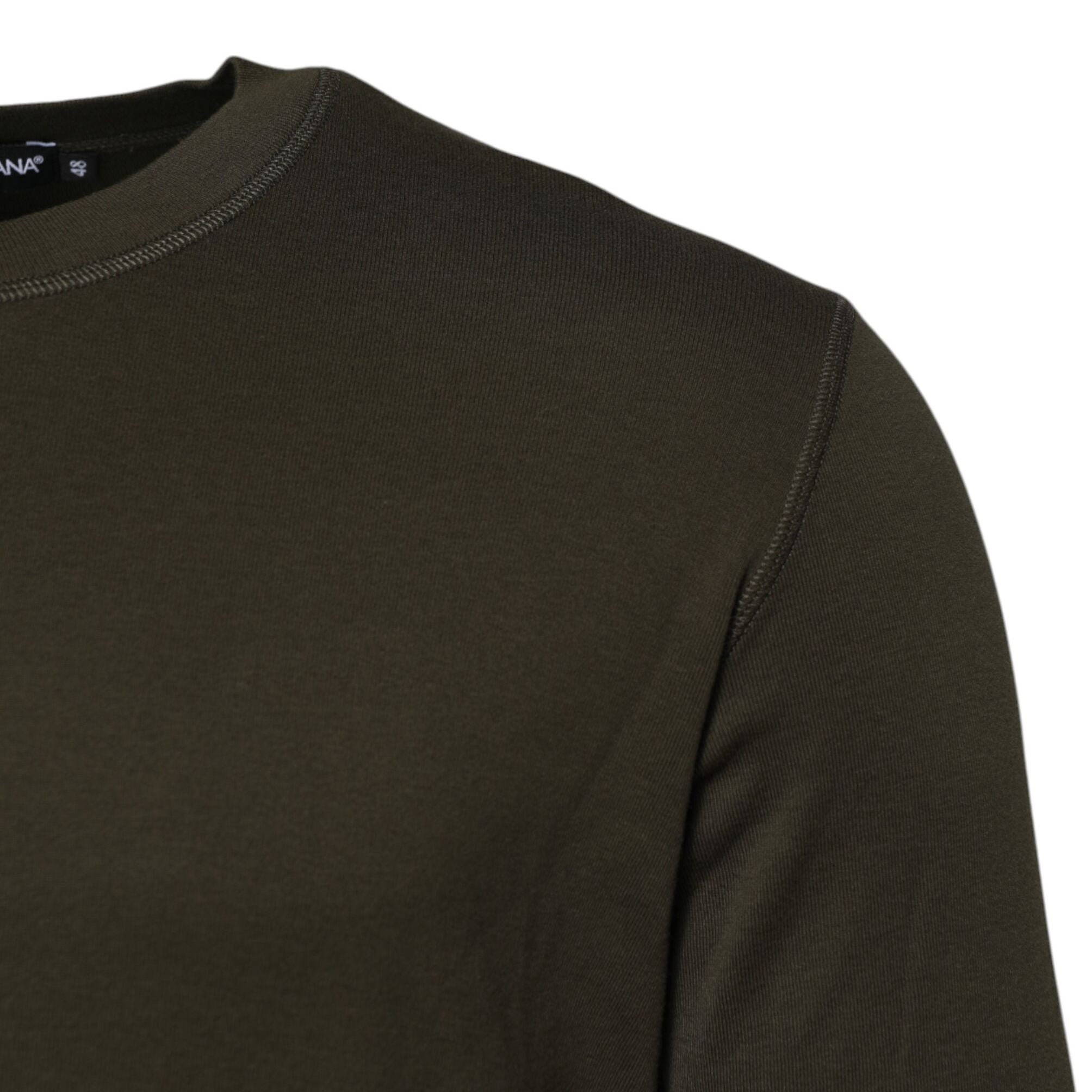 Dolce & Gabbana Dark Green Long Sleeves Crew Neck T-shirt