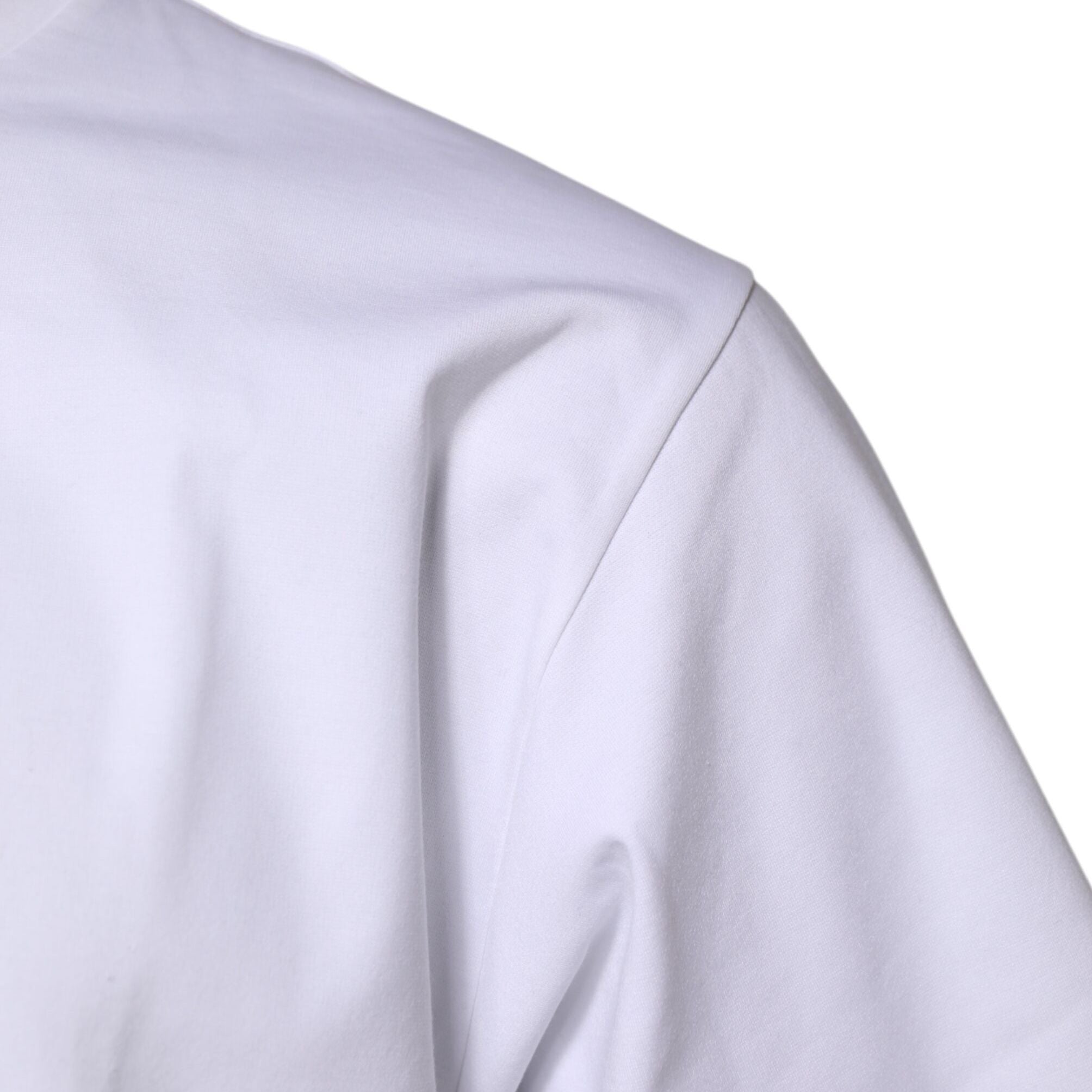 Dolce & Gabbana White Cotton Short Sleeves Crew Neck T-shirt