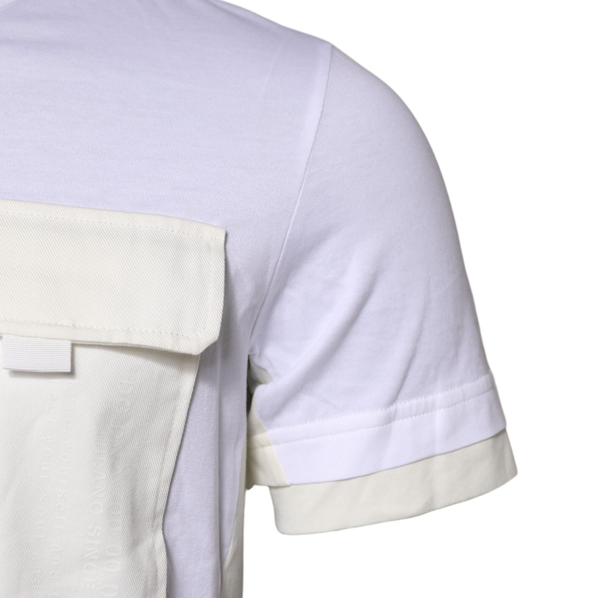 Dolce & Gabbana White Cotton Pocket Short Sleeves T-shirt