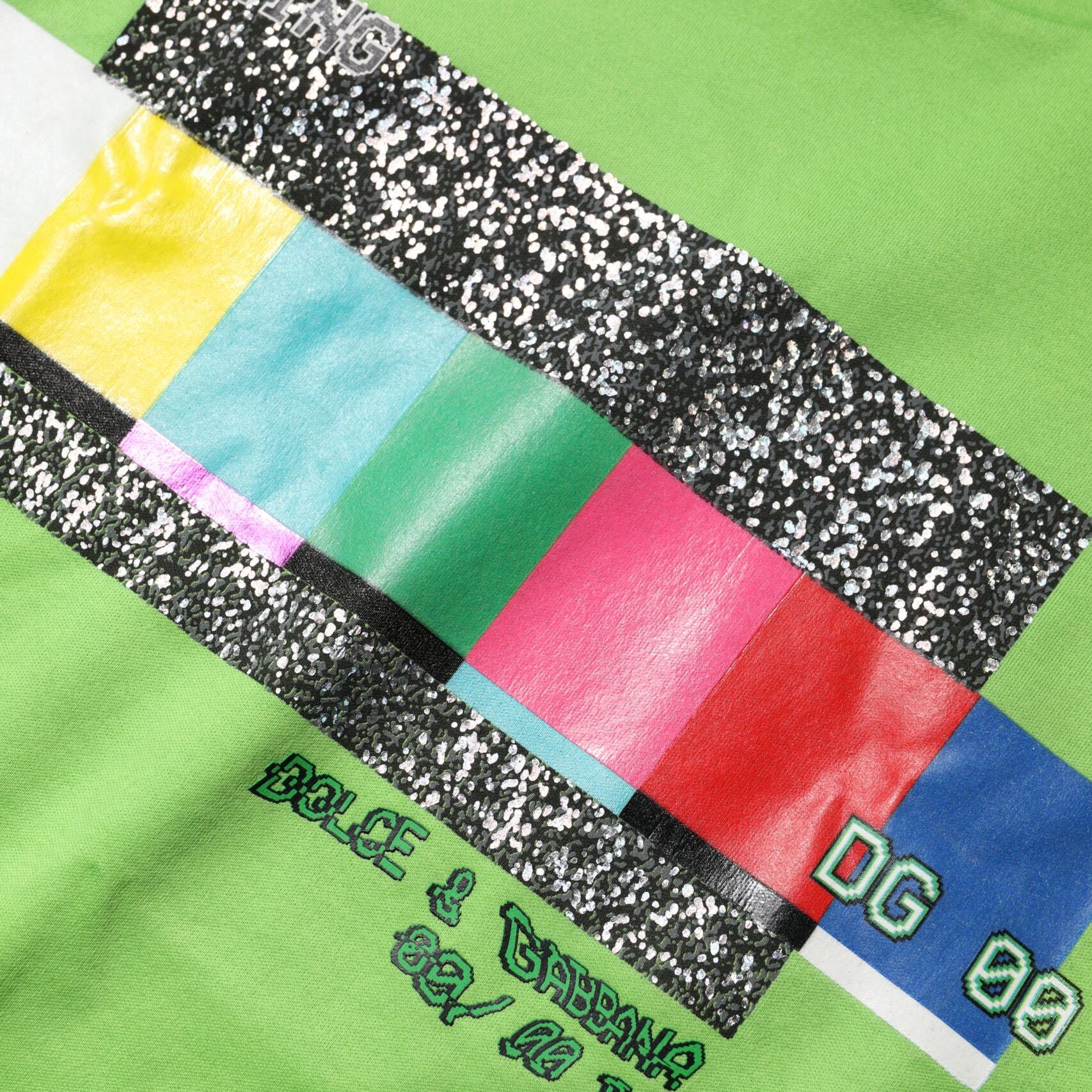 Dolce & Gabbana Green Graphic Printed Round Neck T-shirt