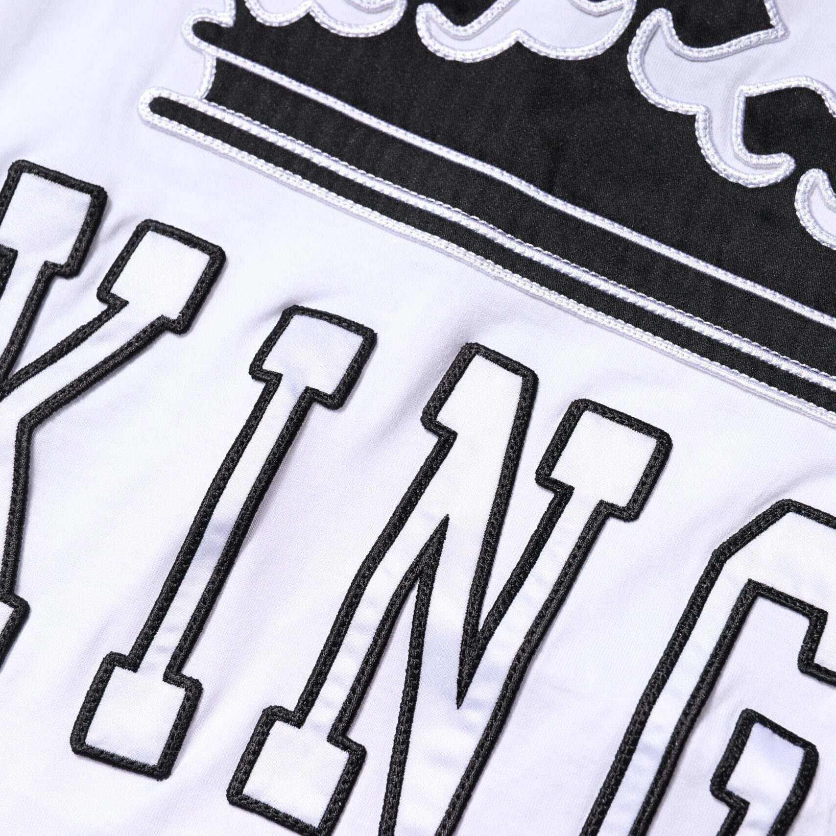 Dolce & Gabbana White Cotton Crown King Embroidery T-shirt