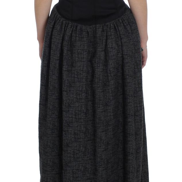 Dolce & Gabbana Black Gray Sheath Gown Full Length Dress