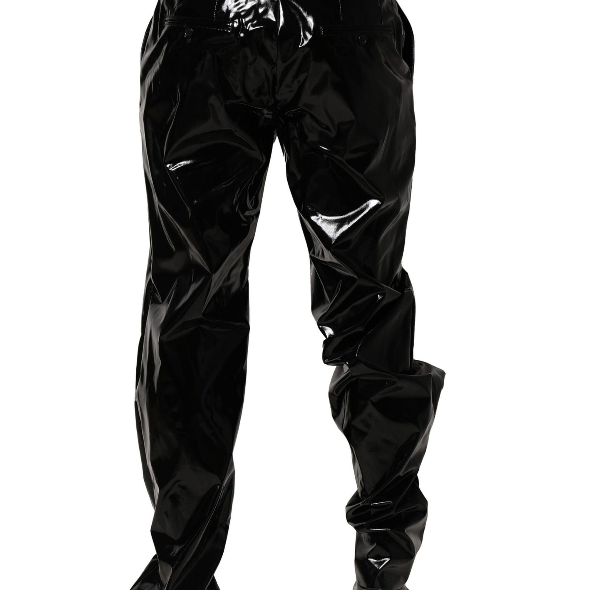 Dolce & Gabbana Black Nylon Straight Men Pants