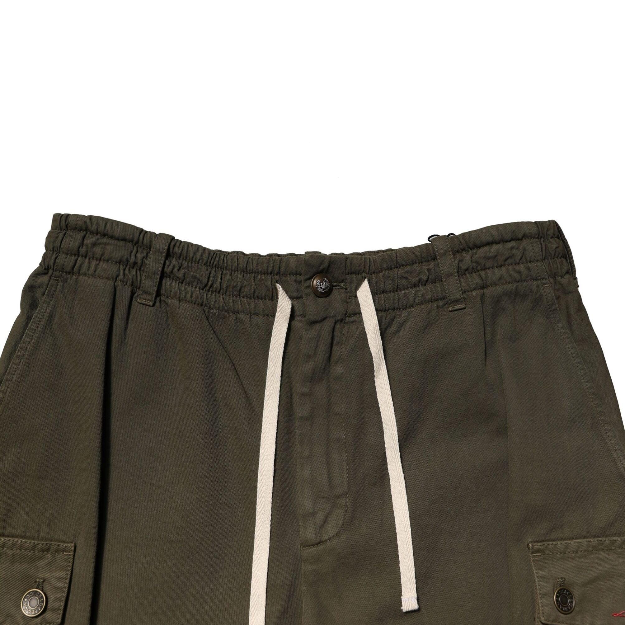 Dolce & Gabbana Brown Cotton Cargo Drawstring Pants