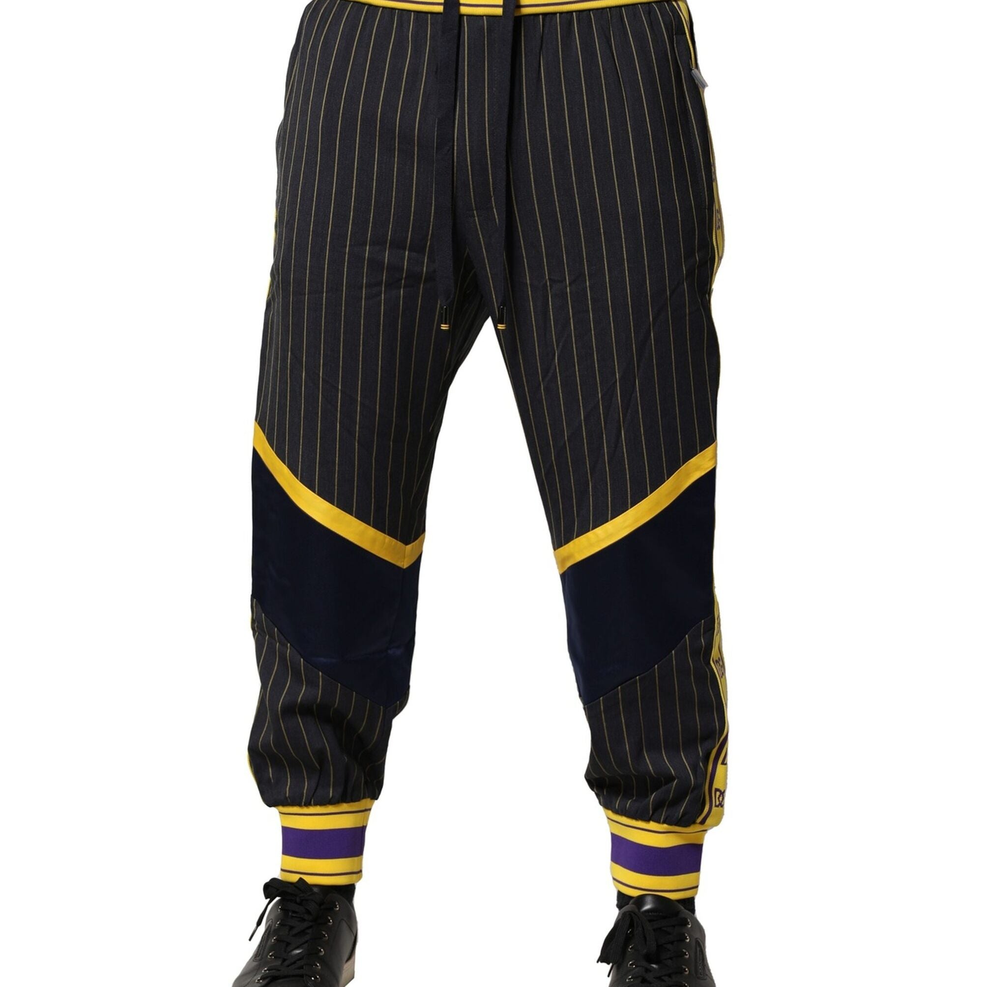 Dolce & Gabbana Multicolor Stripes Wool Jogger Pants