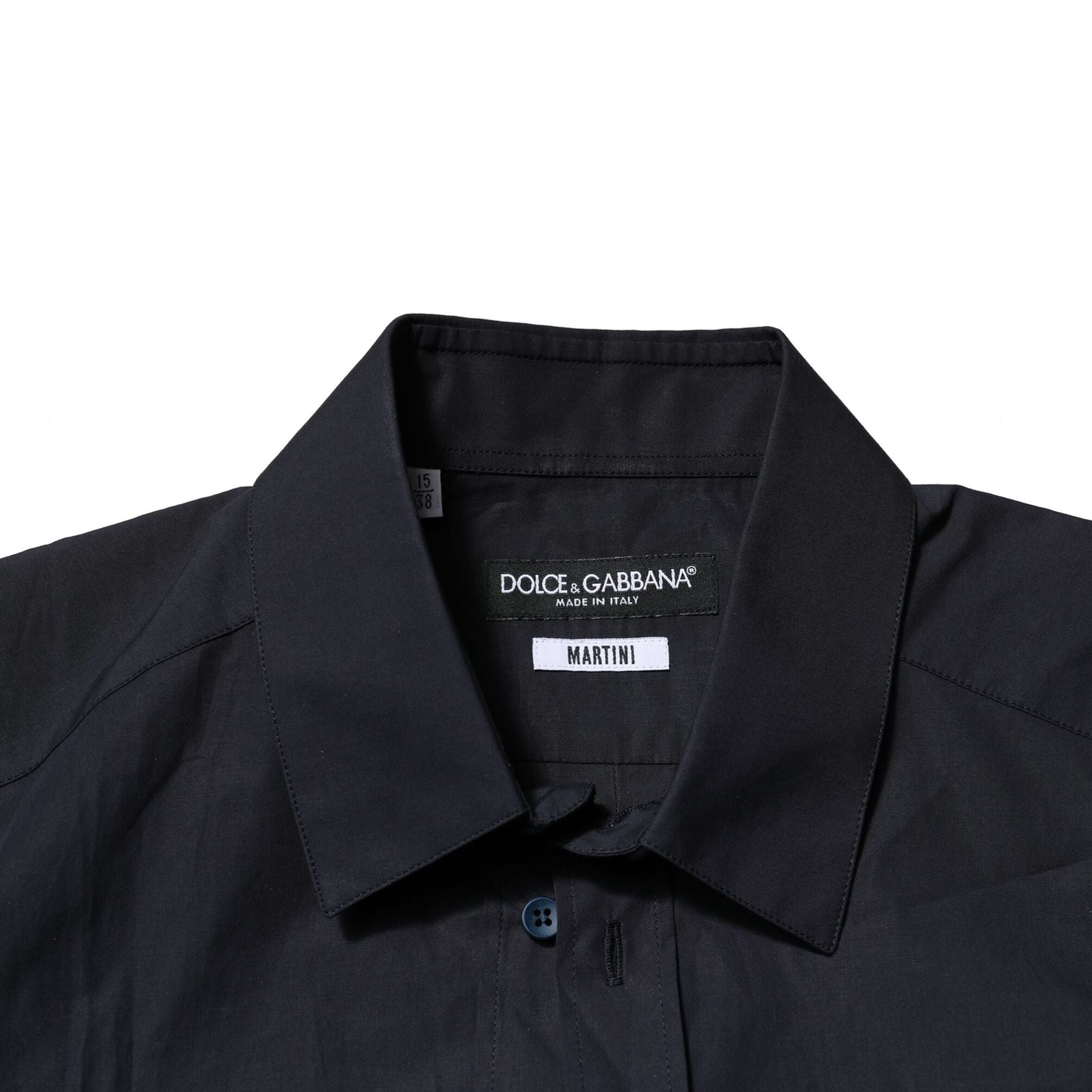 Dolce & Gabbana Dark Blue MARTINI Cotton Dress Formal Shirt