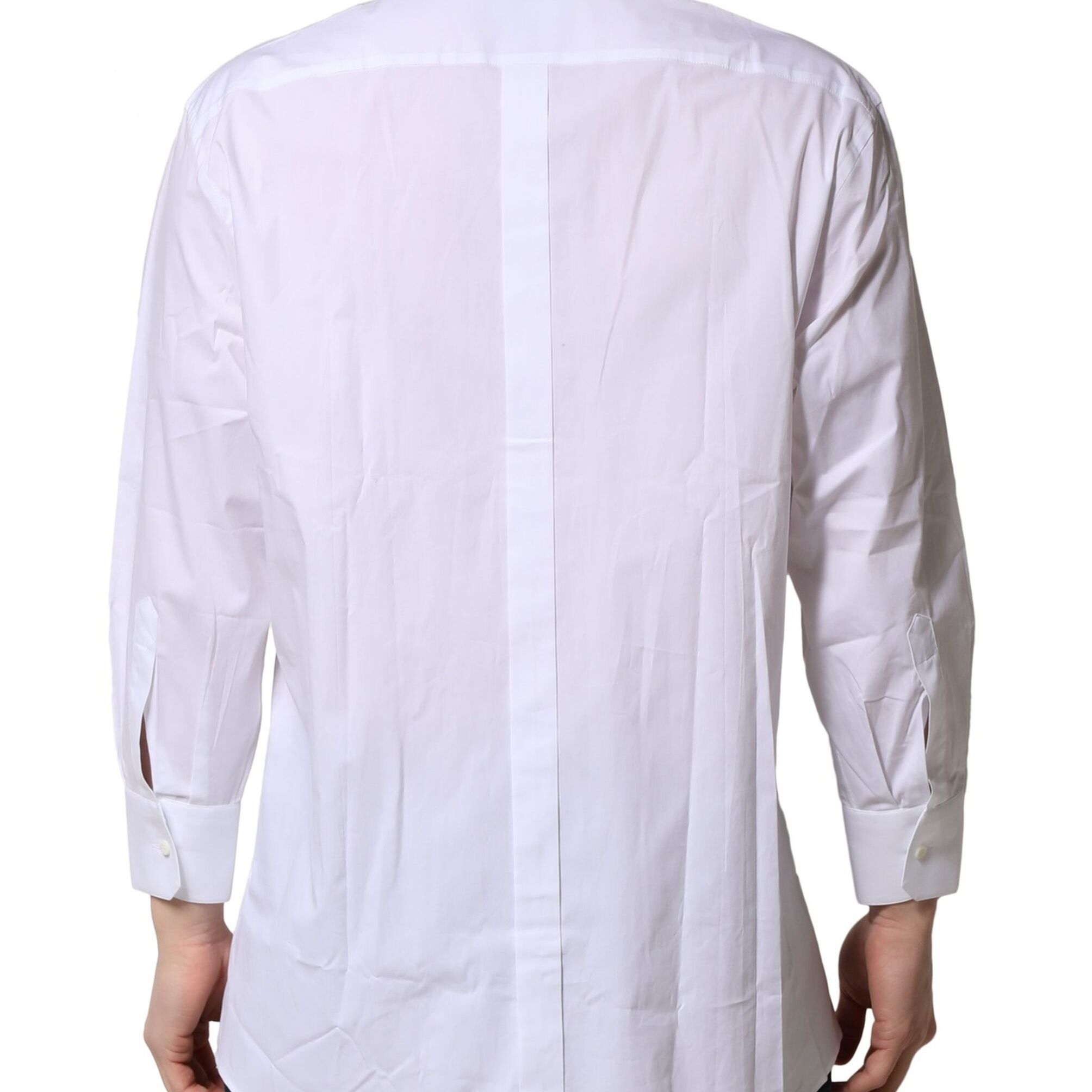 Dolce & Gabbana White GOLD Long Sleeves Dress Formal Shirt