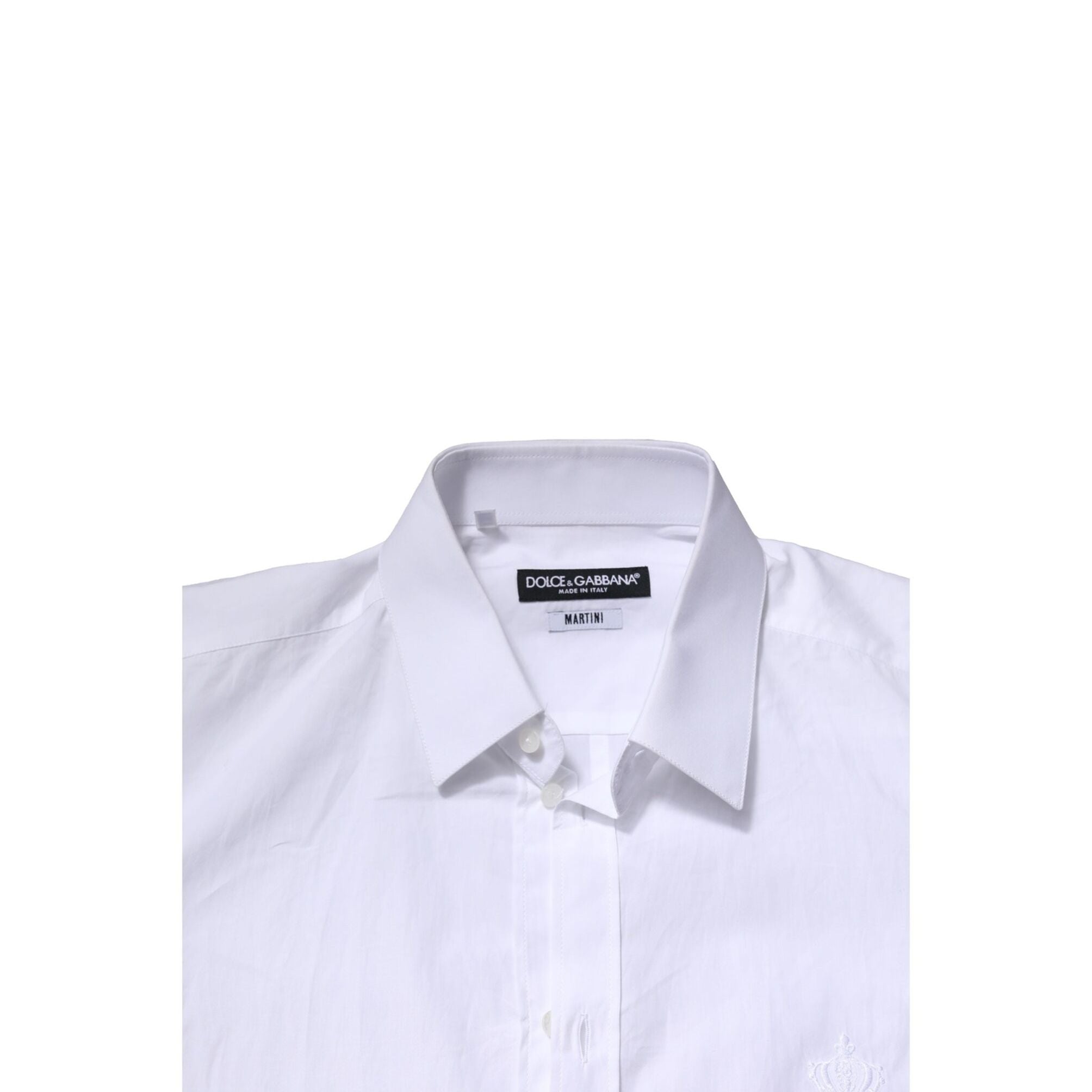 Dolce & Gabbana White MARTINI Long Sleeves Men Formal Shirt