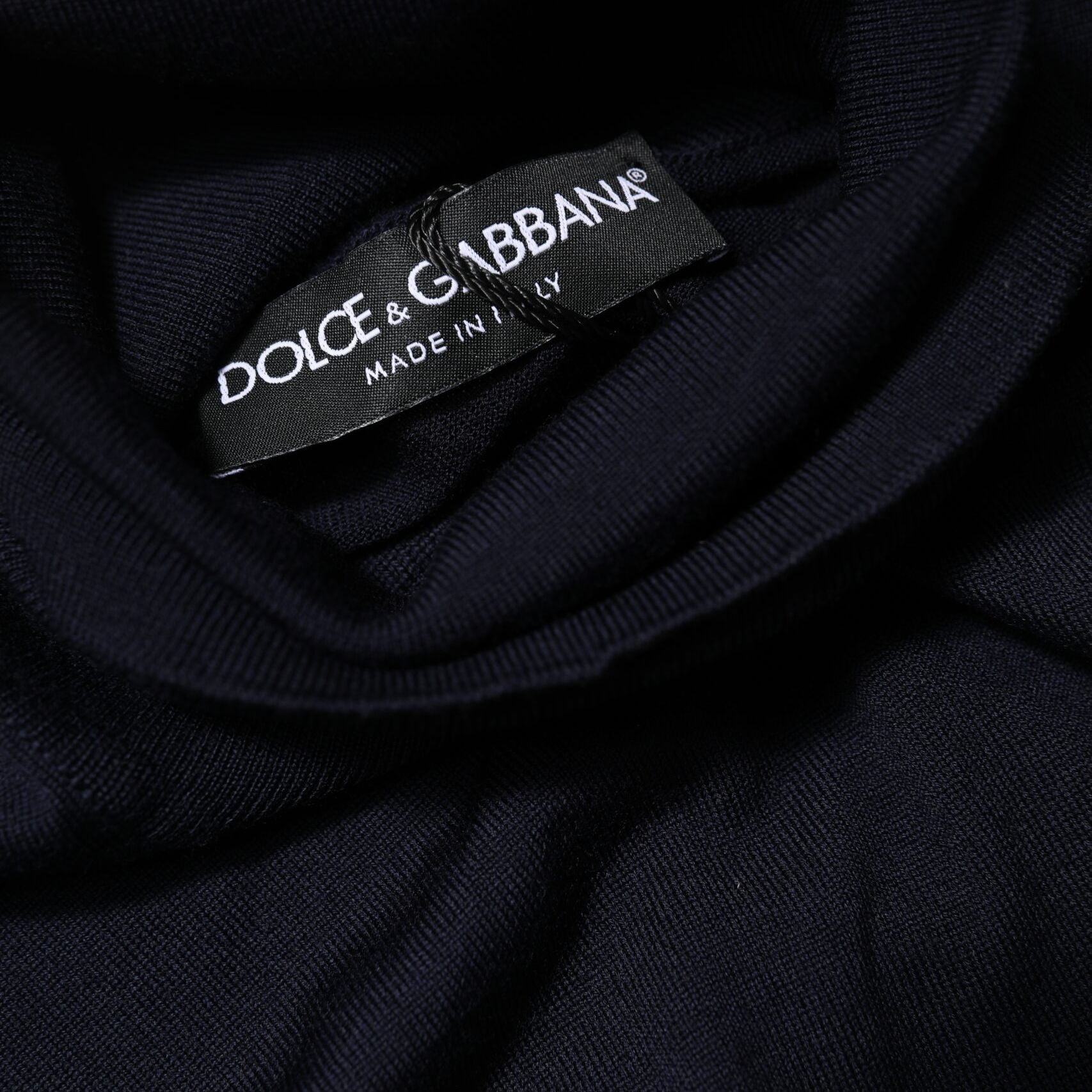 Dolce & Gabbana Blue Long Sleeve Turtleneck Pullover Sweater